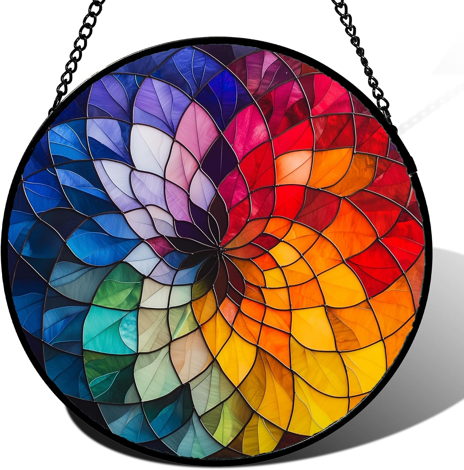 Josumaly Stained Glass Window Hanging — WeirdThingsToBuy weird find