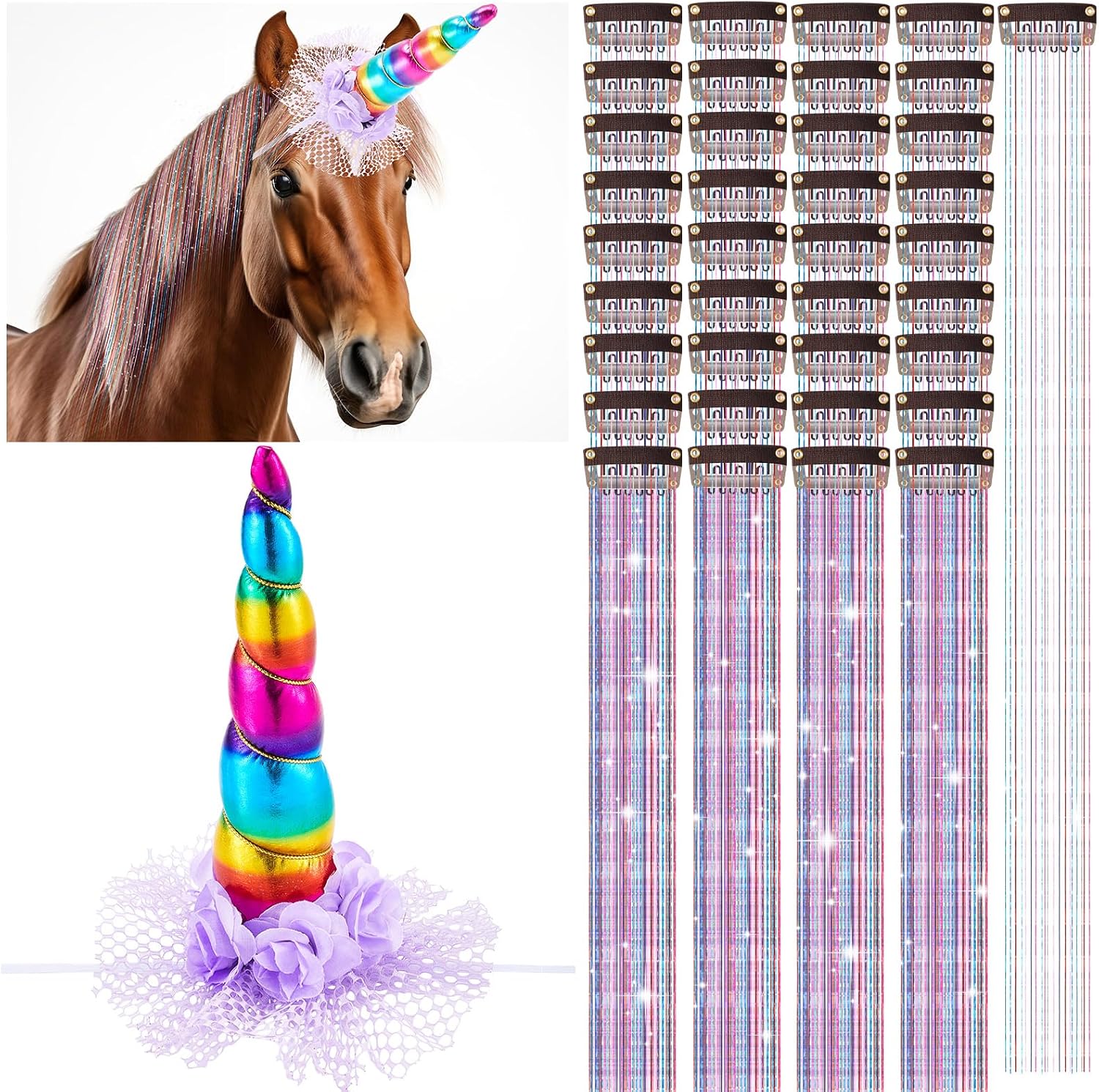 Juexica 19 Unicorn Horn Horse — WeirdThingsToBuy weird find