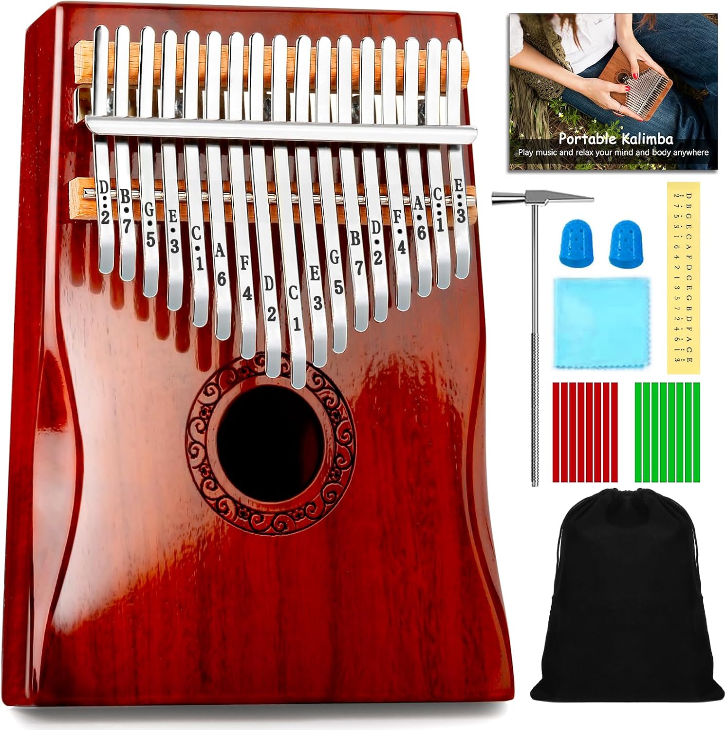 Kalimba Thumb Piano Yundie Portable Energy — WeirdThingsToBuy weird find