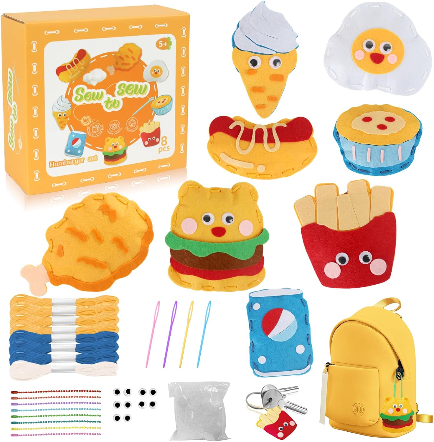 Kid Felt Sewing Kits Beginners Energy — WeirdThingsToBuy weird find