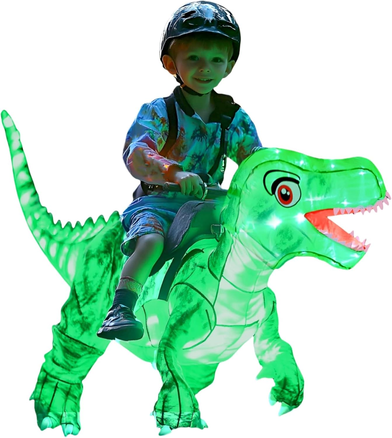 Kids Inflatable Costume Dinosaur Rider Energy — WeirdThingsToBuy weird find