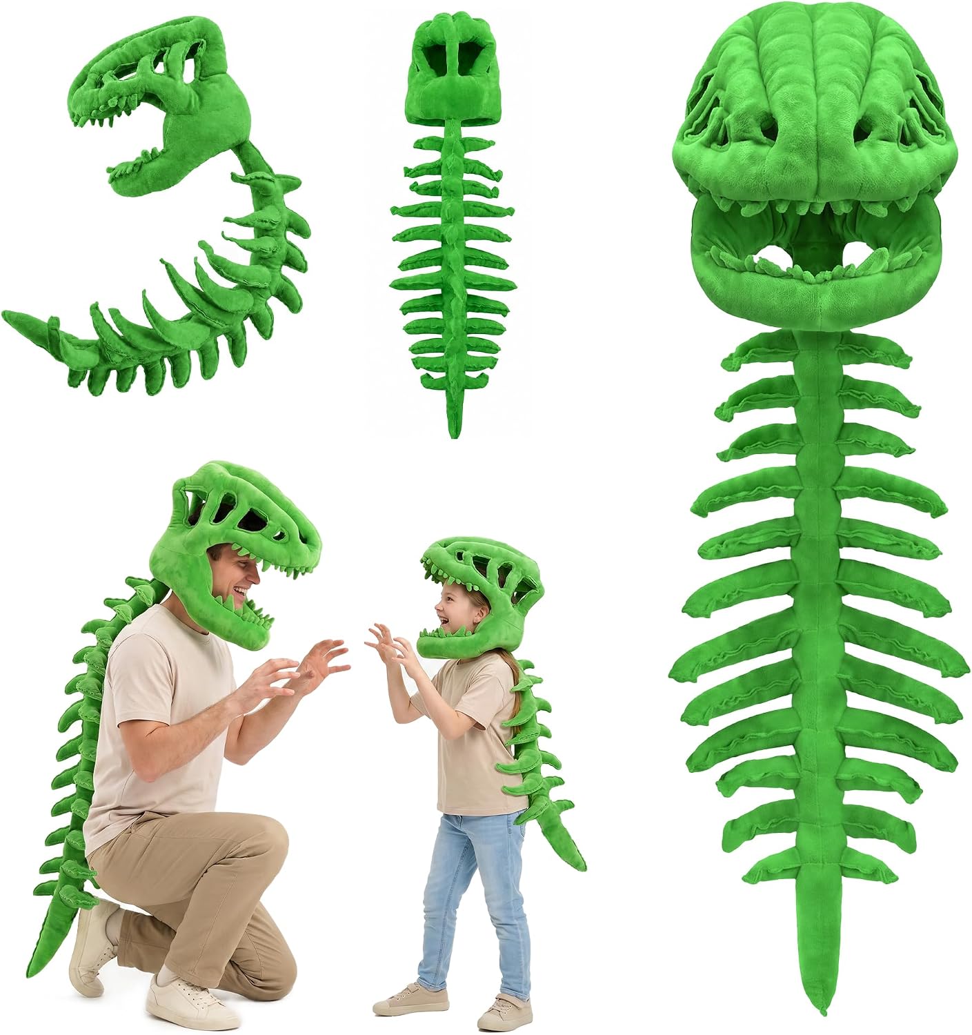 Kids Plush Dinosaur Skeleton Costume Situation — WeirdThingsToBuy weird find