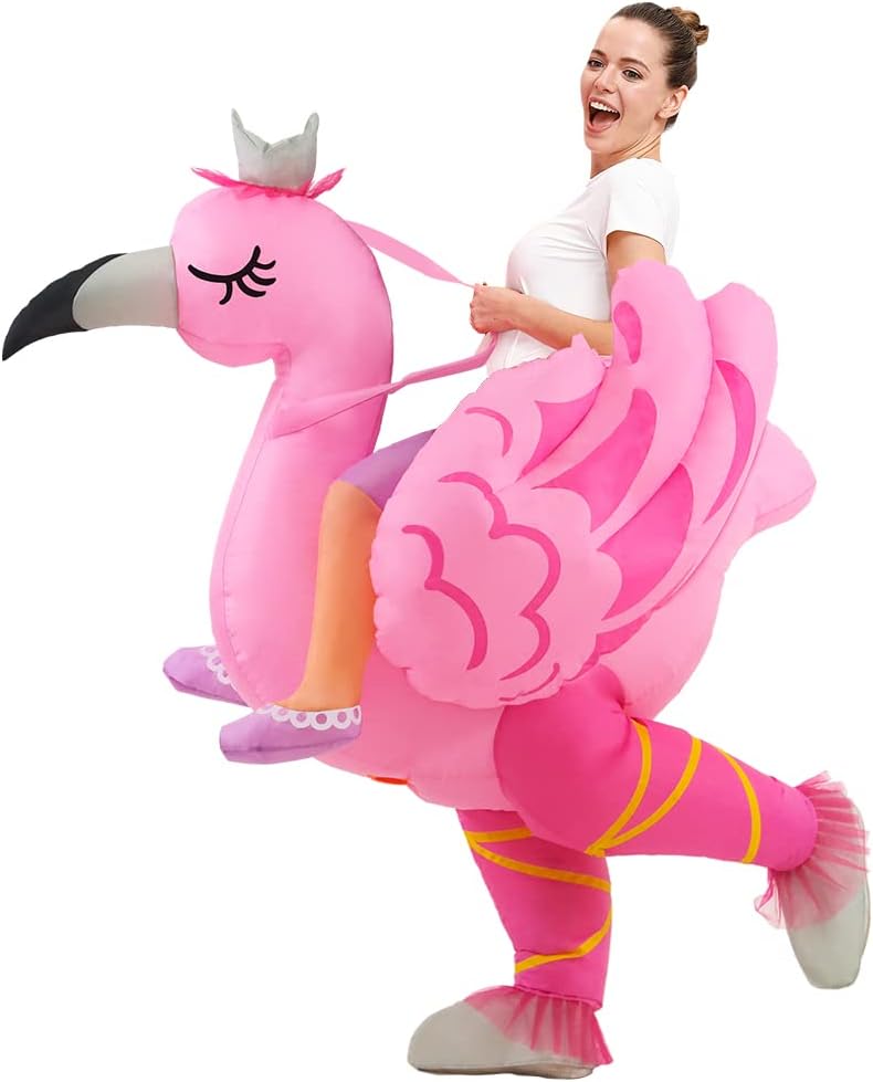 Kooy Inflatable Costume Adult Flamingo Situation — WeirdThingsToBuy weird find