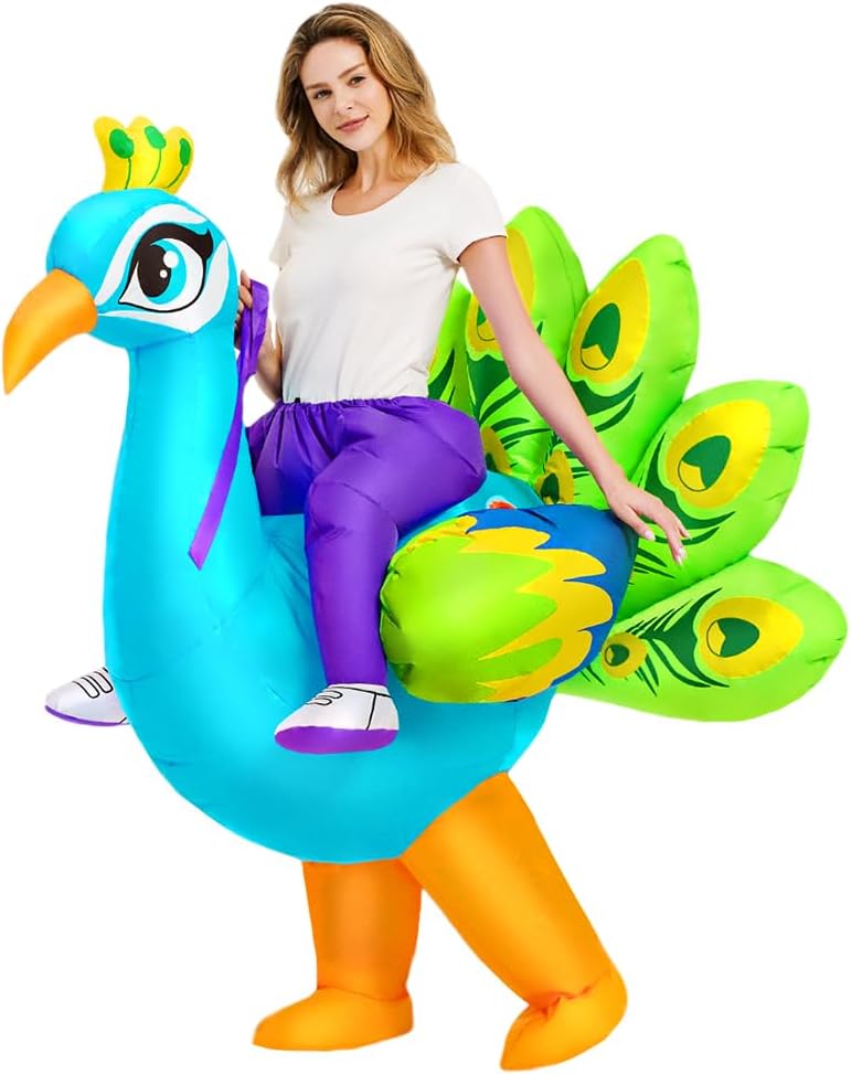 Kooy Inflatable Costume Adult Peacock Energy — WeirdThingsToBuy weird find