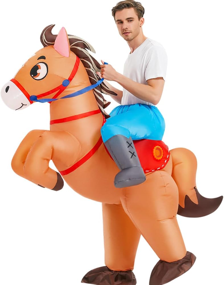 Kooy Inflatable Horse Costume Adult Situation — WeirdThingsToBuy weird find