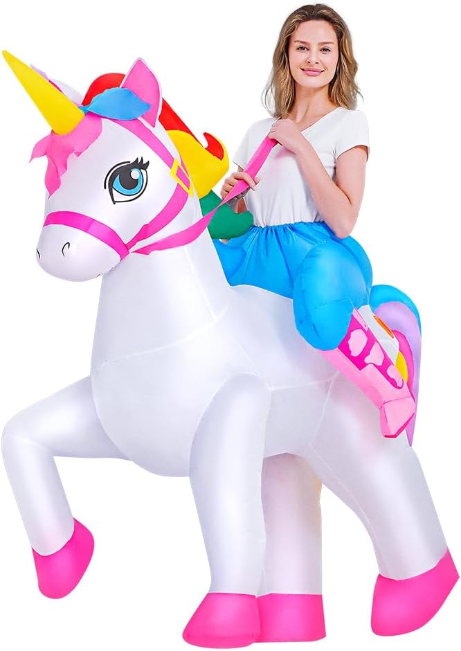 Kooy Inflatable Unicorn Costume Adult Situation — WeirdThingsToBuy weird find