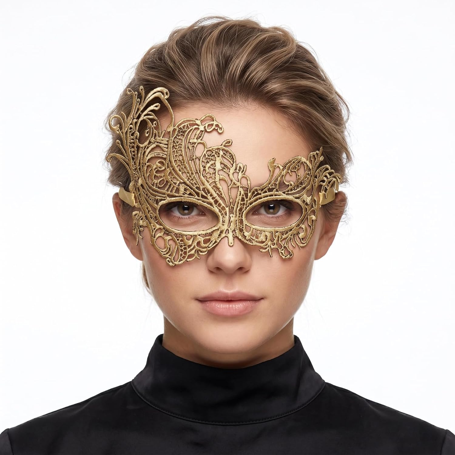 Lace Masquerade Mask Elastic Fit Situation — WeirdThingsToBuy weird find