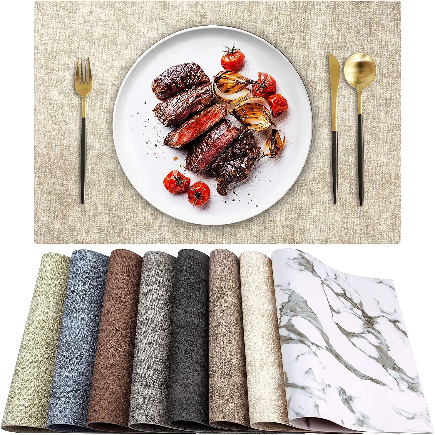 Landview Leather Heat Resistant Placemats Energy — WeirdThingsToBuy weird find