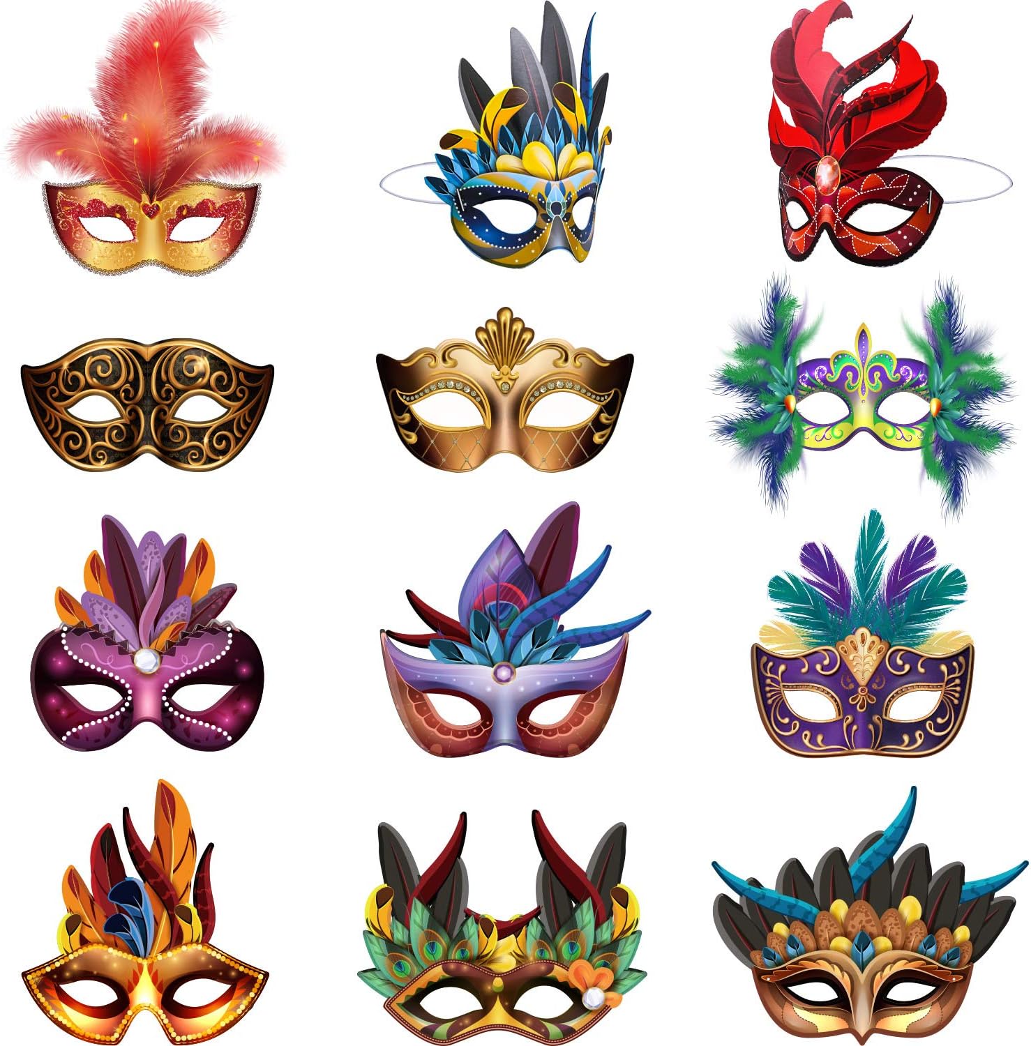 Legendary 24 Mardi Gras Mask Paper — WeirdThingsToBuy weird find