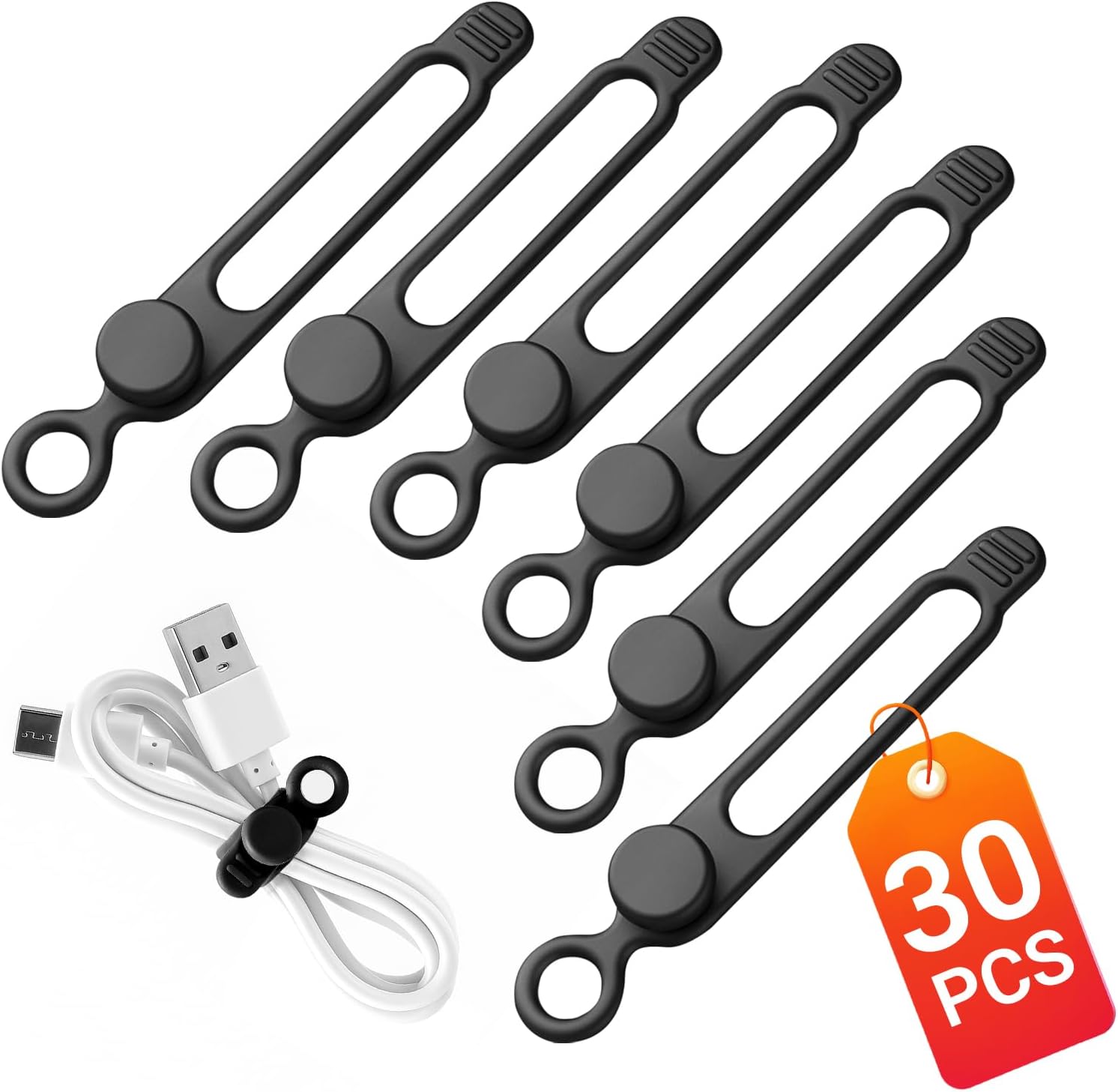 Legendary 30 Silicone Cable Ties Reusable — WeirdThingsToBuy weird find