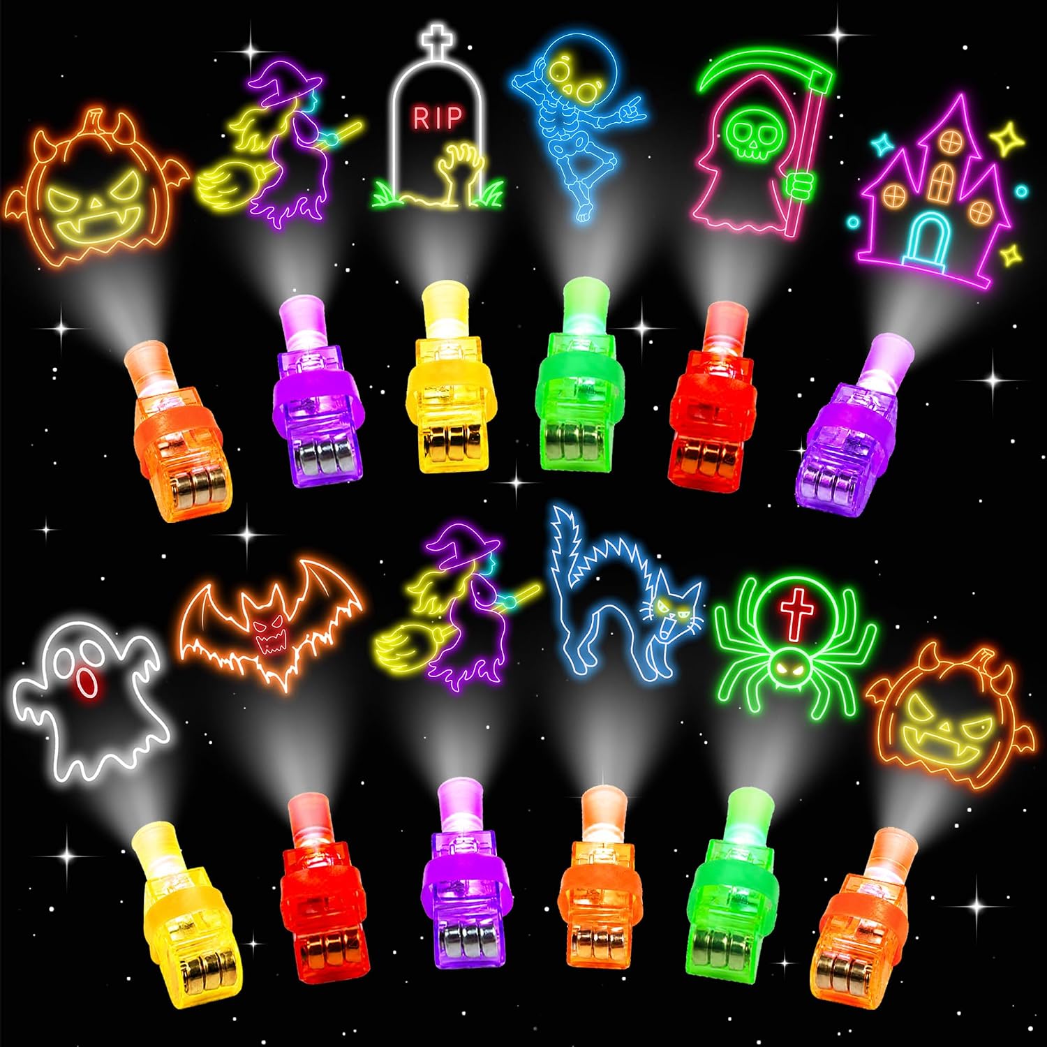 Legendary 40 Halloween Finger Lights Kids — WeirdThingsToBuy weird find