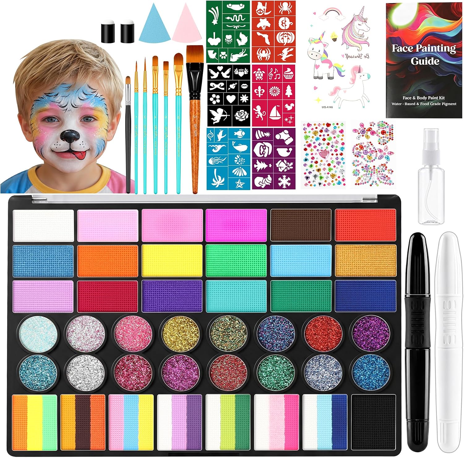Legendary 42 Color Face Painting Kits — WeirdThingsToBuy weird find
