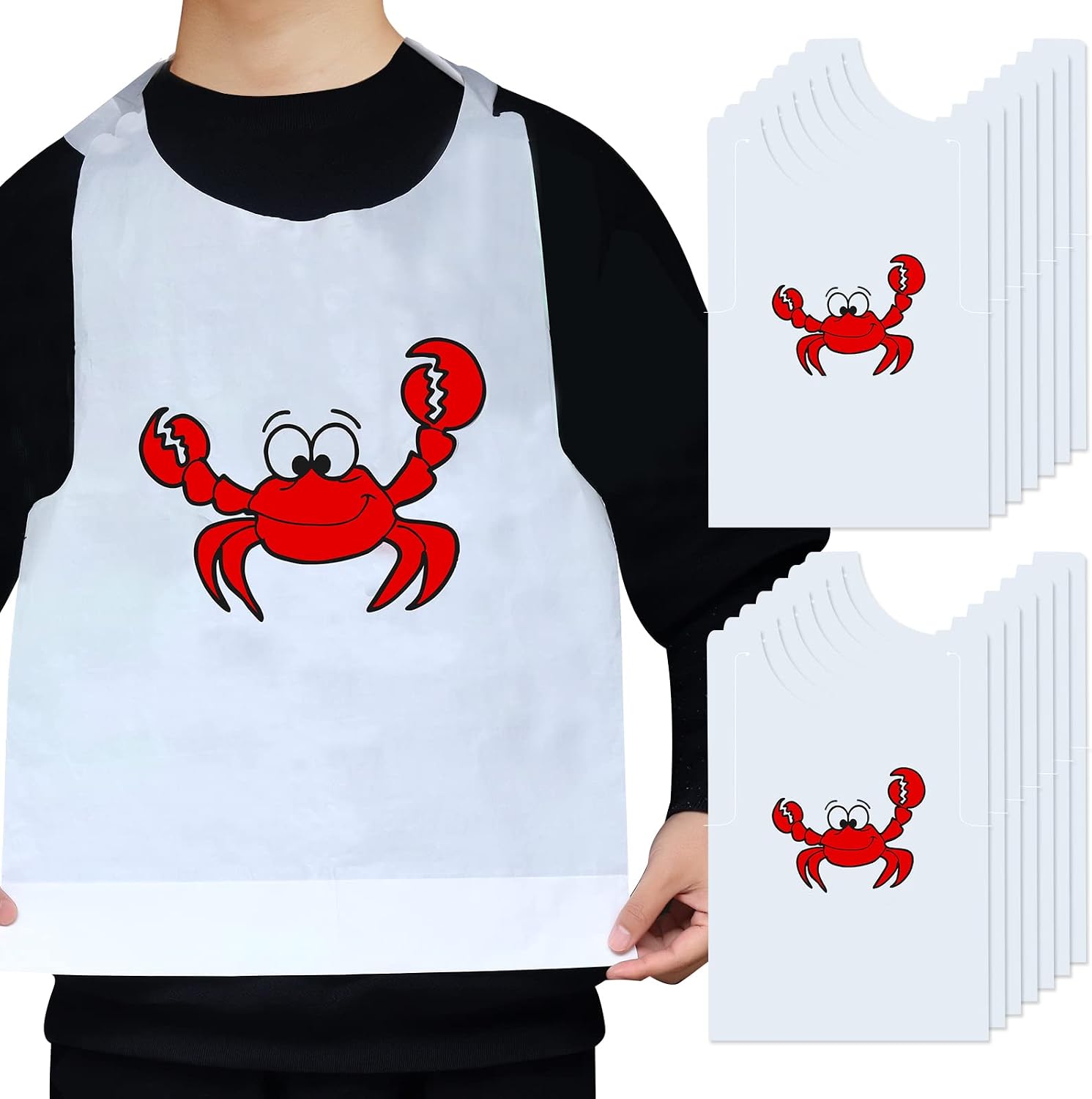 Legendary 50 100pcs Crab Bibs Disposable — WeirdThingsToBuy weird find