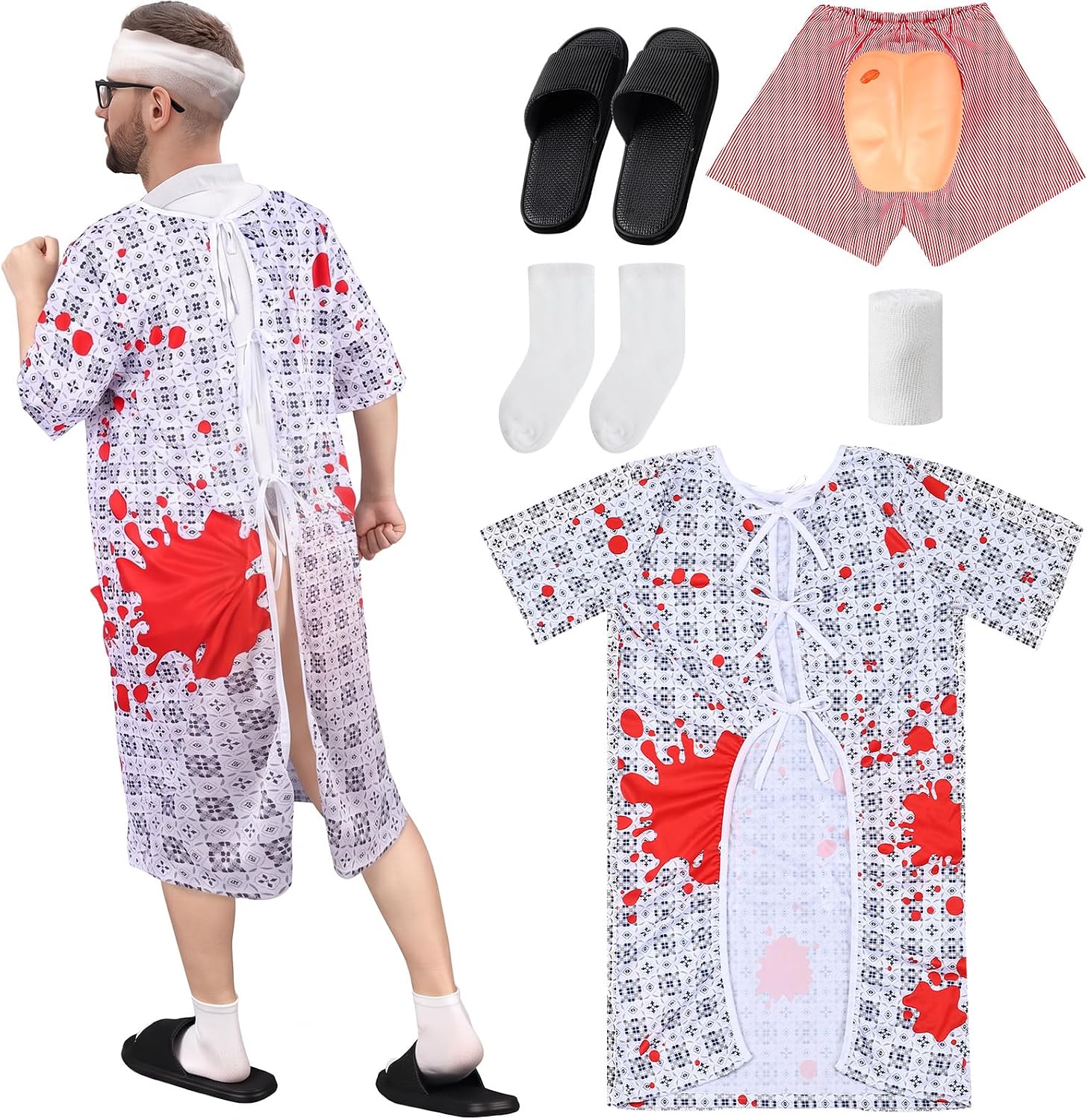 Legendary 5pcs Hospital Patient Gown Costume — WeirdThingsToBuy weird find