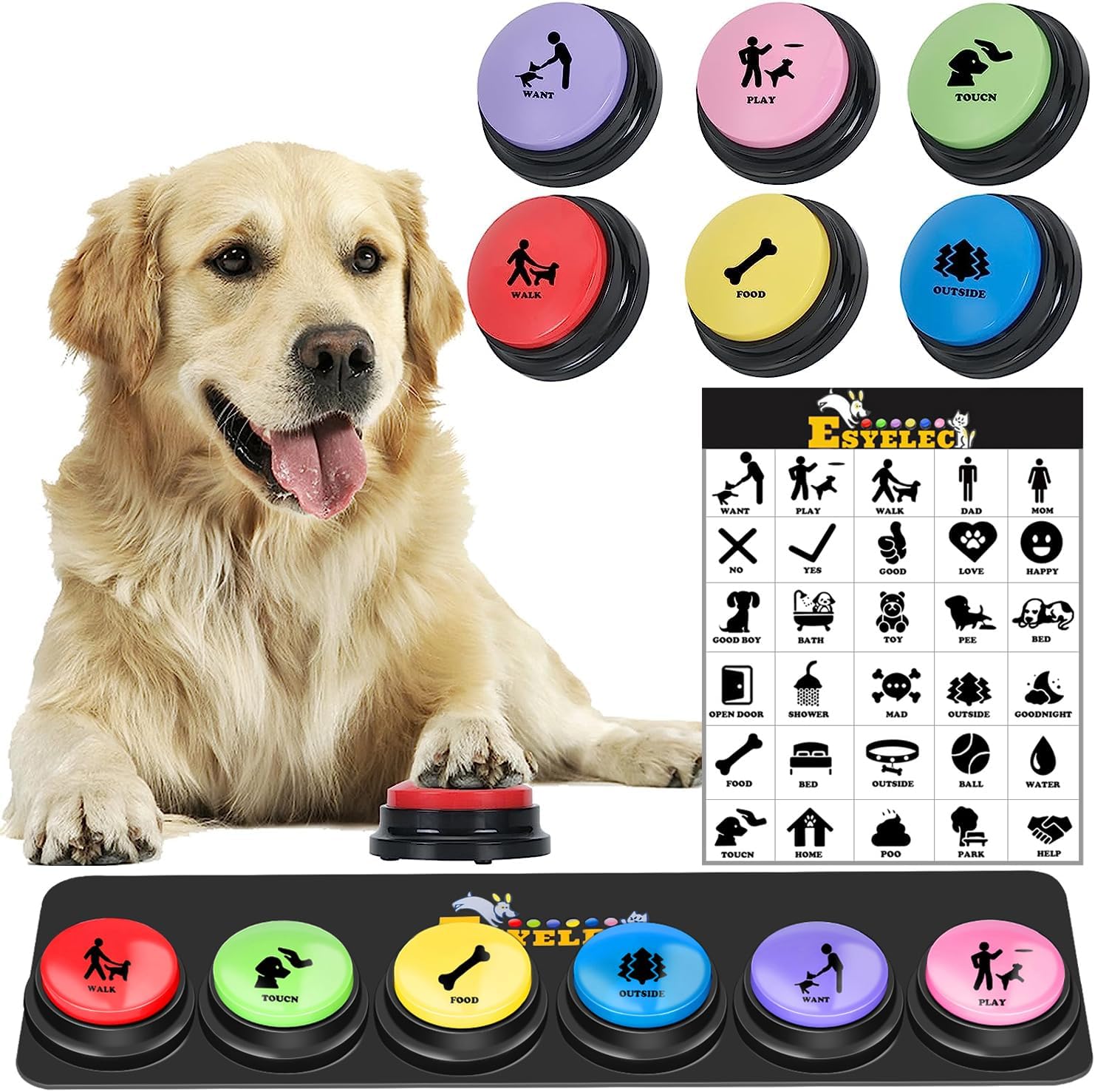 Legendary 6 Dog Talking Button Set — WeirdThingsToBuy weird find