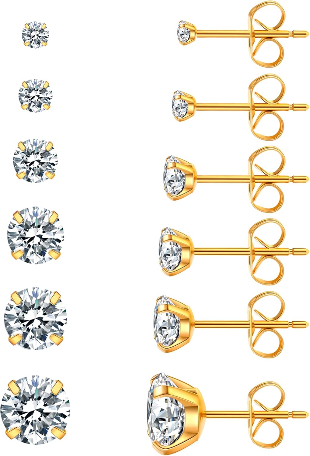 Legendary 6 Pairs Stud Earrings Set — WeirdThingsToBuy weird find