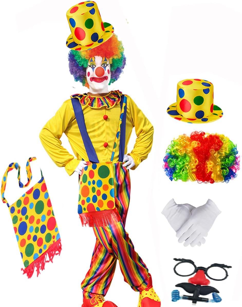 Legendary 7pcs Clown Costume Set Jumpsuit — WeirdThingsToBuy weird find