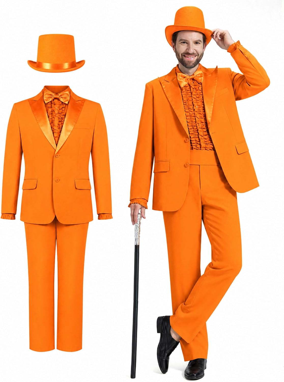 Legendary 7pcs Orange Dumb Costume Adult — WeirdThingsToBuy weird find