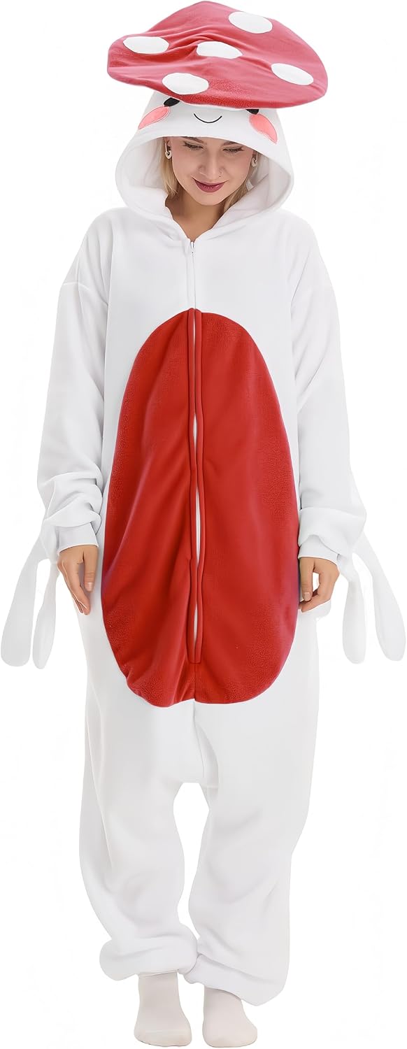 Legendary Adult Cute Mushroom Onesie Pajamas — WeirdThingsToBuy weird find