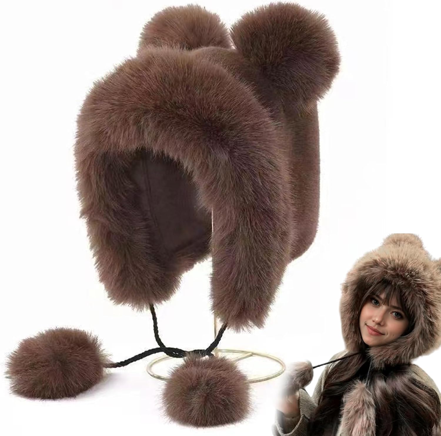 Legendary Bear Hat Furry Plush Animal — WeirdThingsToBuy weird find