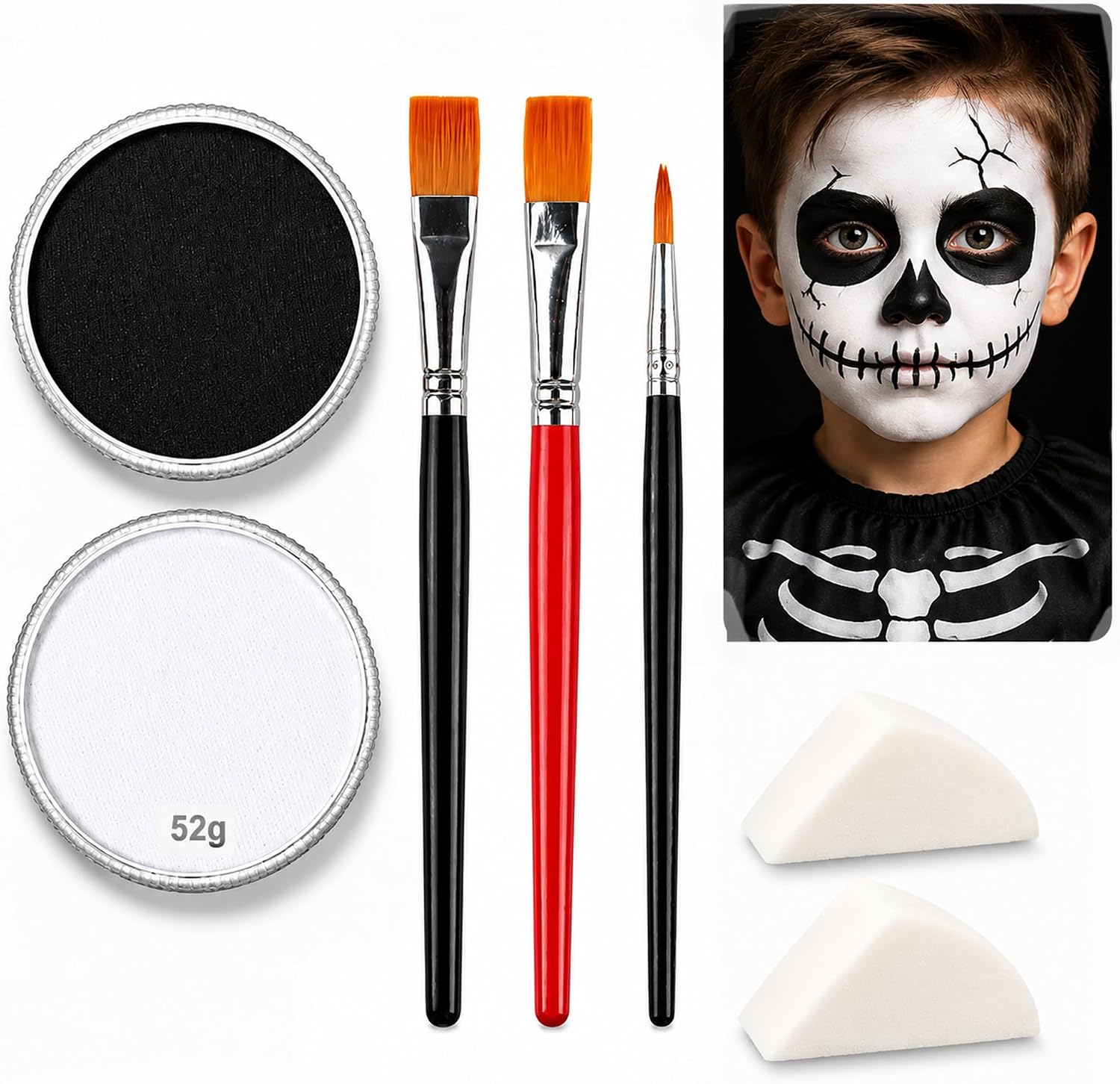 Legendary Black White Face Body Paint — WeirdThingsToBuy weird find