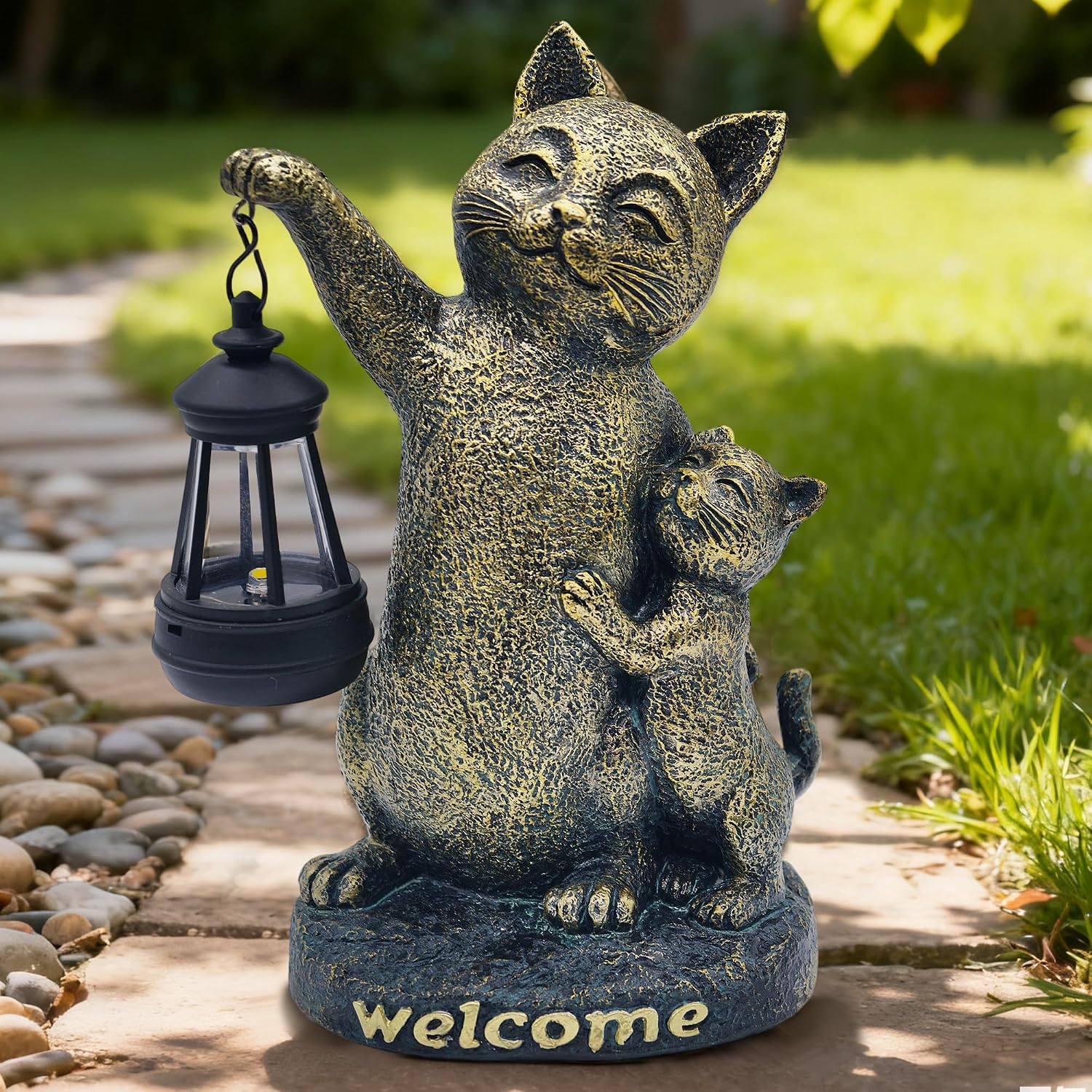Legendary Cat Garden Statue Outdoor Decor — WeirdThingsToBuy weird find