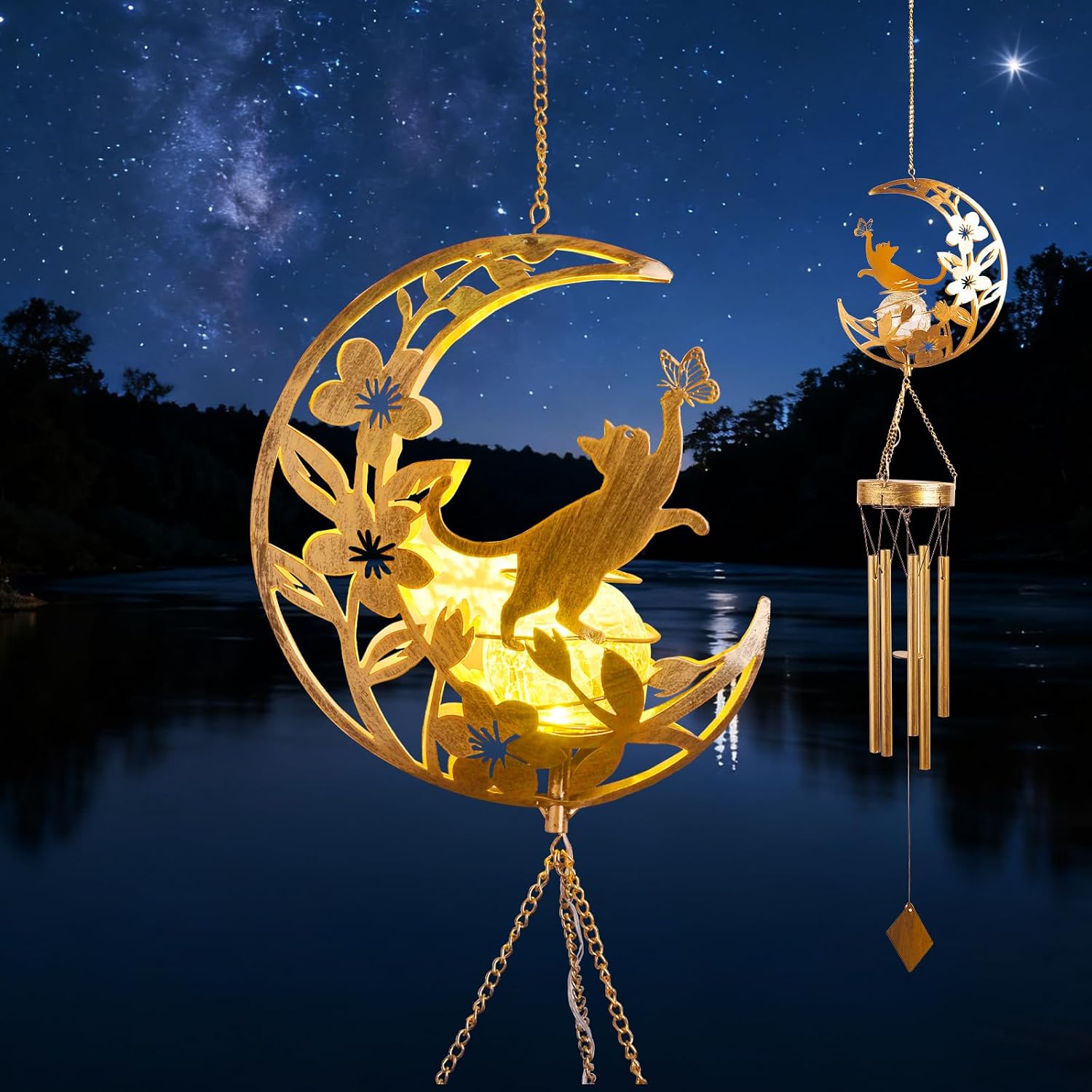 Legendary Cat Memories Wind Chime Outdoor — WeirdThingsToBuy weird find