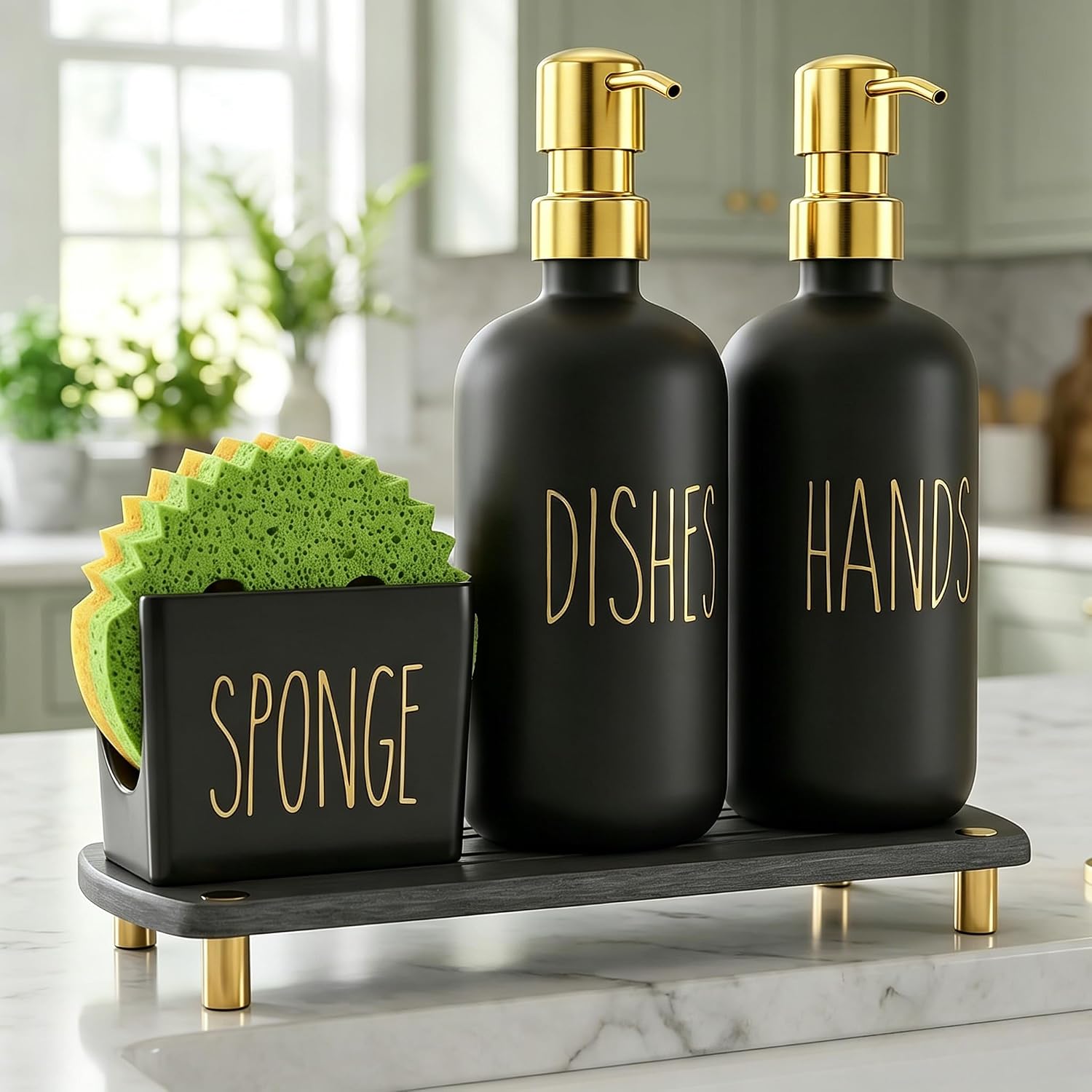 Legendary Cisily Kitchen Soap Dispenser Set — WeirdThingsToBuy weird find