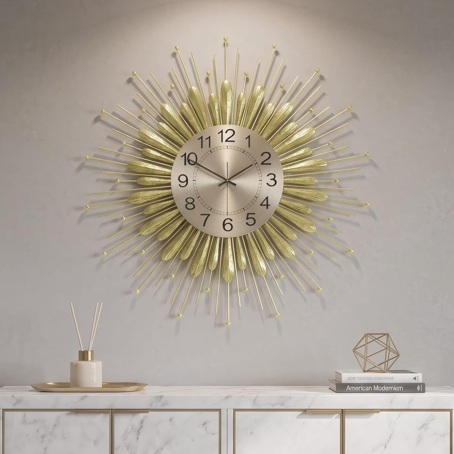 Legendary Cuspin Large Gold Wall Clock — WeirdThingsToBuy weird find
