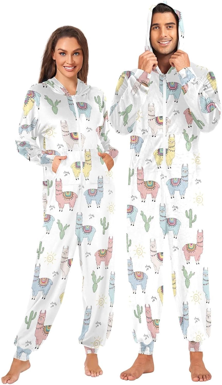 Legendary Cute Llamas Pastel Hooded Onesie — WeirdThingsToBuy weird find