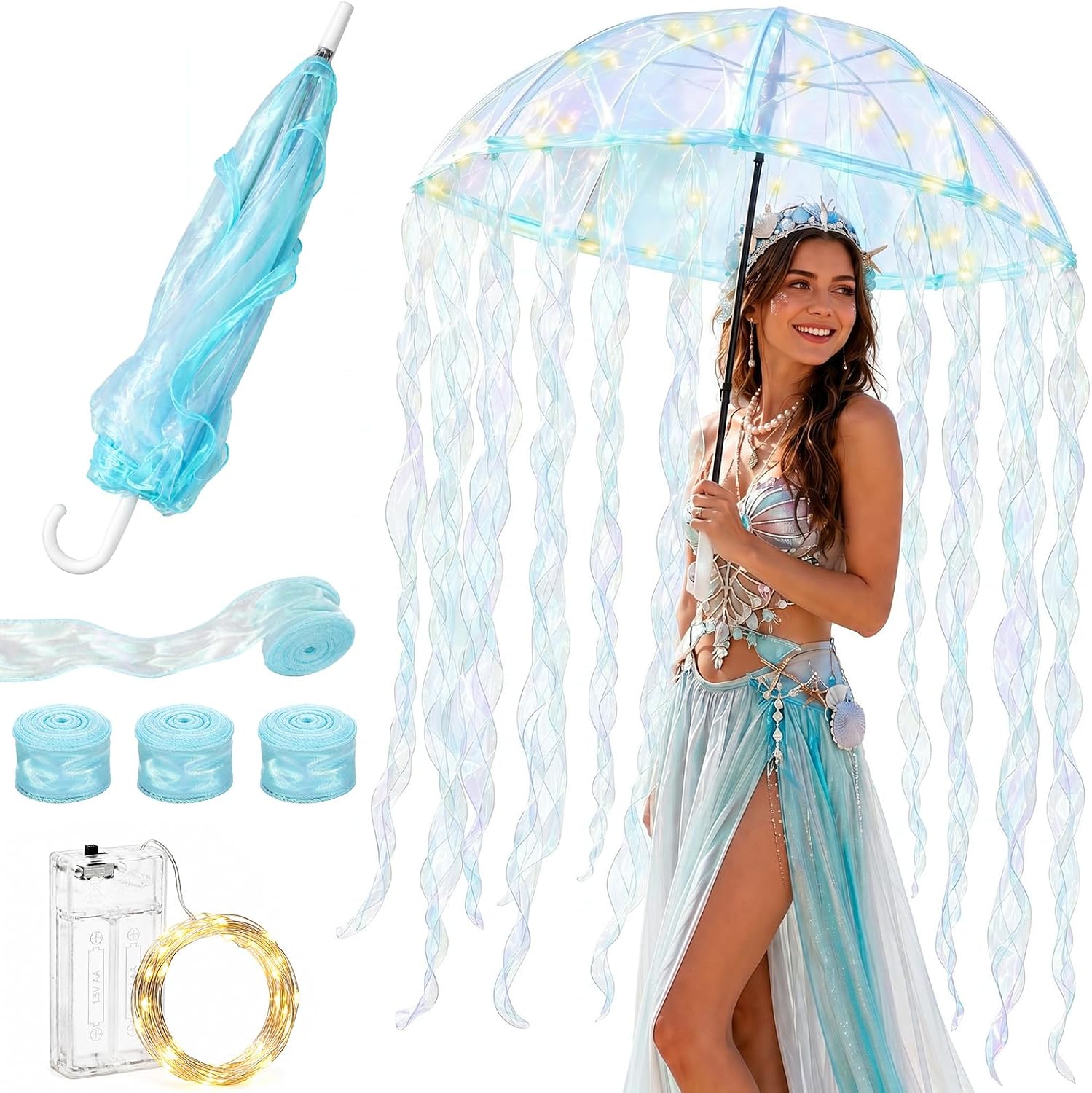Legendary Dansydaisy Jellyfish Umbrella Led Mermaid — WeirdThingsToBuy weird find