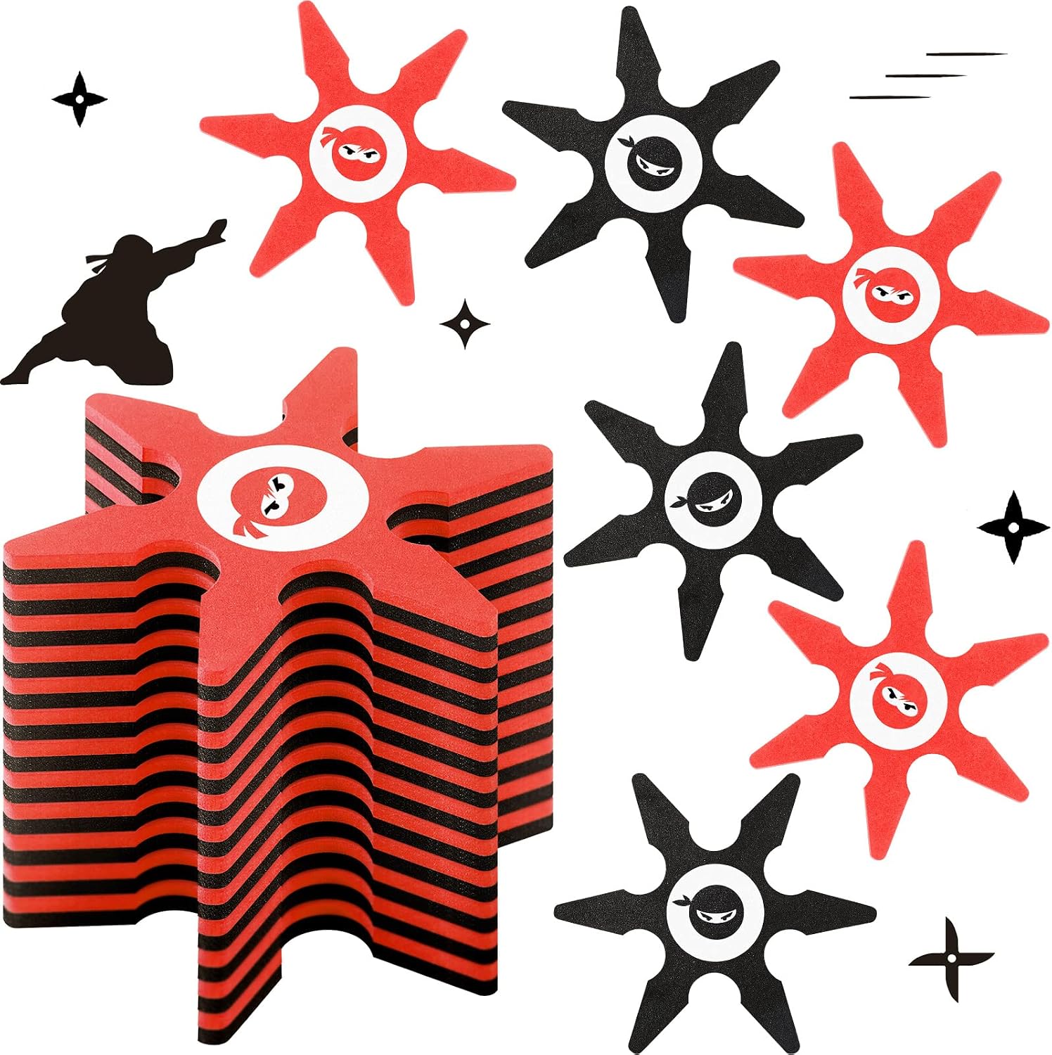 Legendary Deekin 48 Foam Ninja Stars — WeirdThingsToBuy weird find