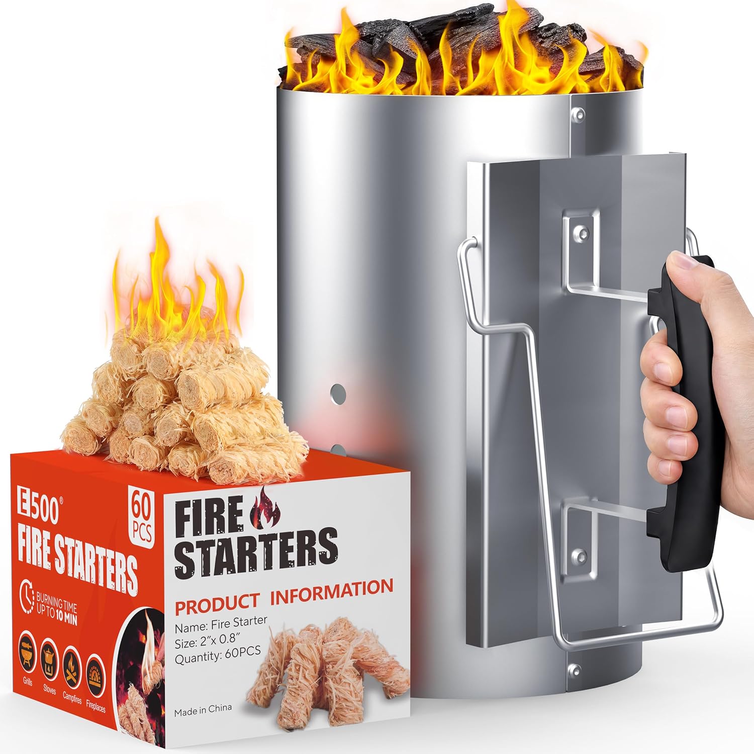 Legendary E500 Large Charcoal Chimney Starter — WeirdThingsToBuy weird find