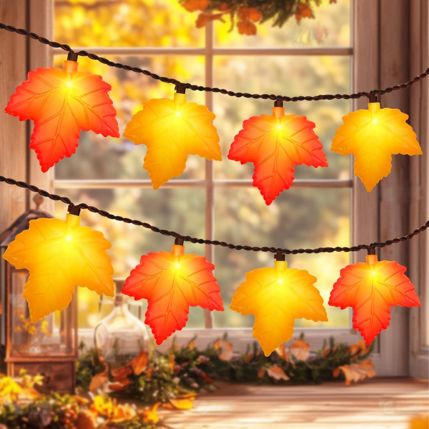 Legendary Fall Decor Maple Leaf Lights — WeirdThingsToBuy weird find