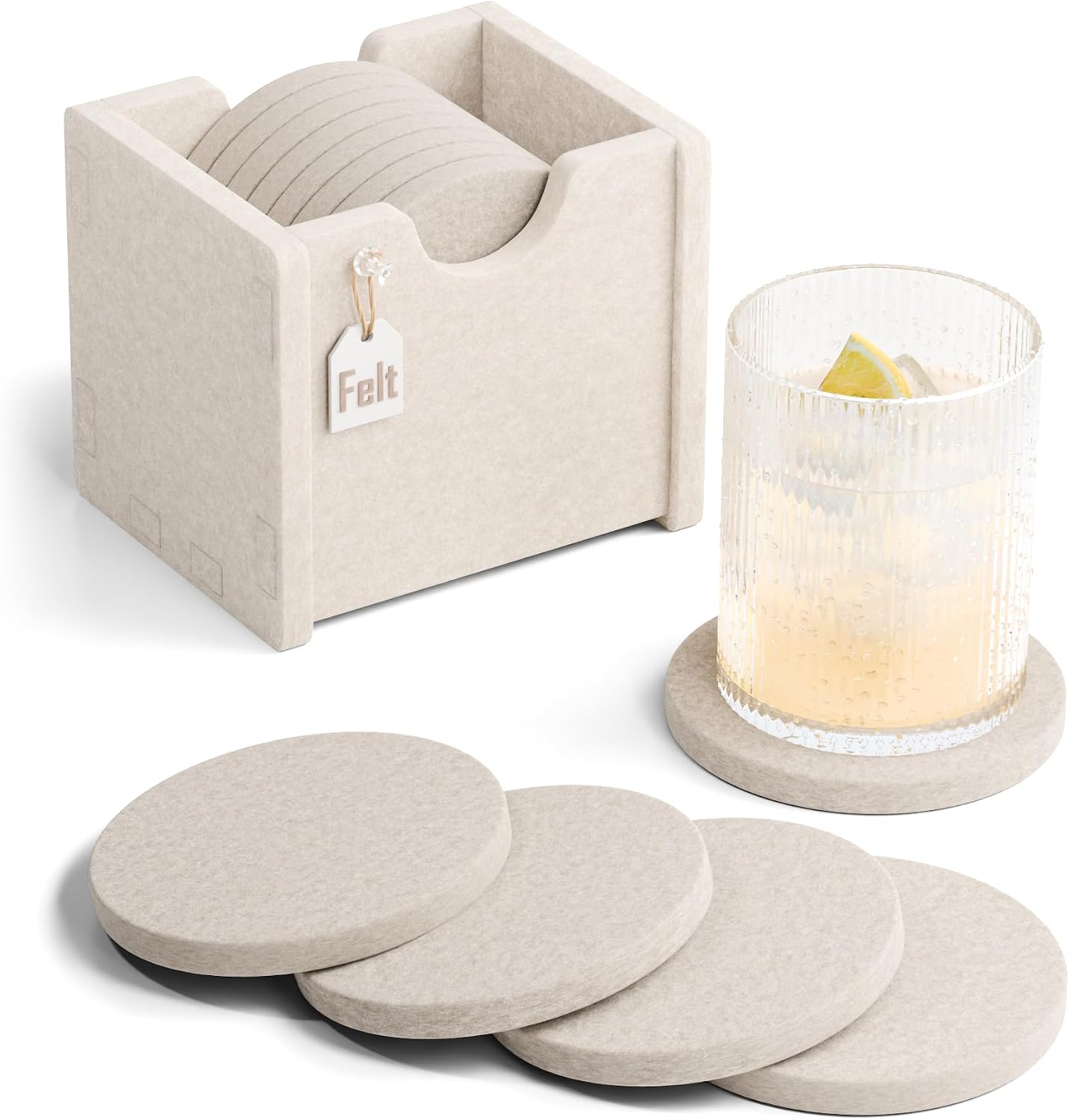 Legendary Fluxynara Felt Coasters Holder Drinks — WeirdThingsToBuy weird find