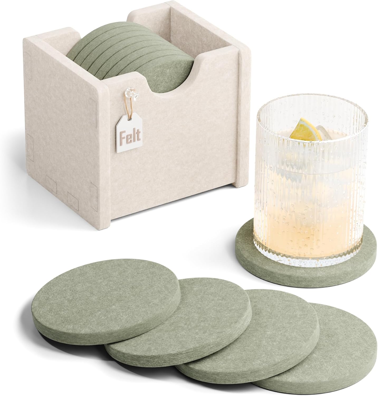 Legendary Fluxynara Felt Coasters Holder Drinks — WeirdThingsToBuy weird find