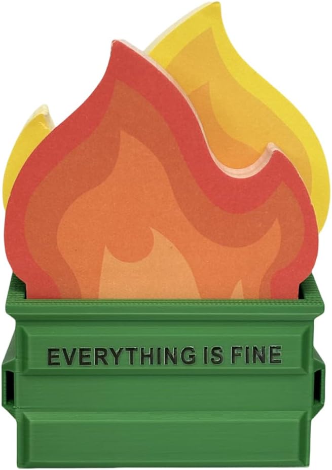 Legendary Funny Garbage Can Fire Sticky — WeirdThingsToBuy weird find