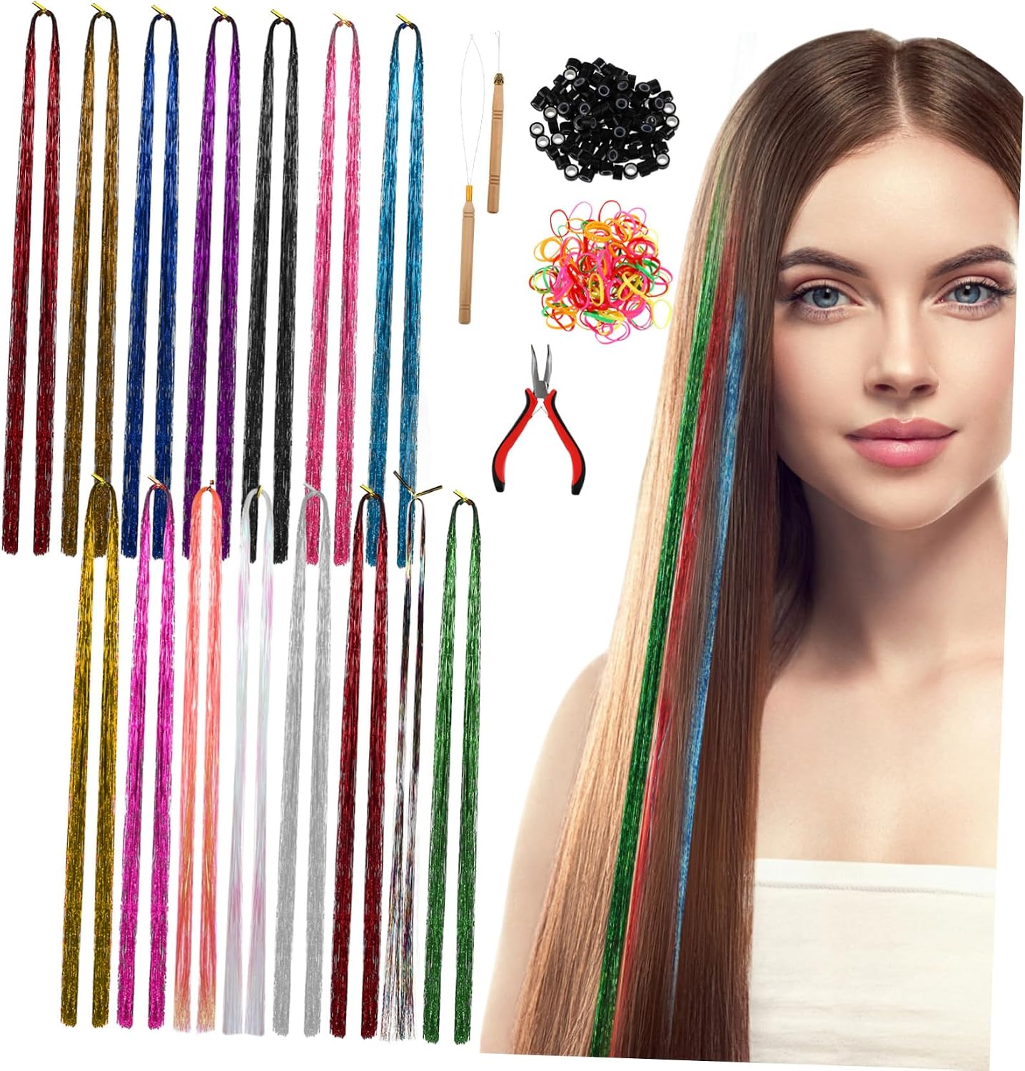 Legendary Hair Tinsel Kit Girls Colorful — WeirdThingsToBuy weird find