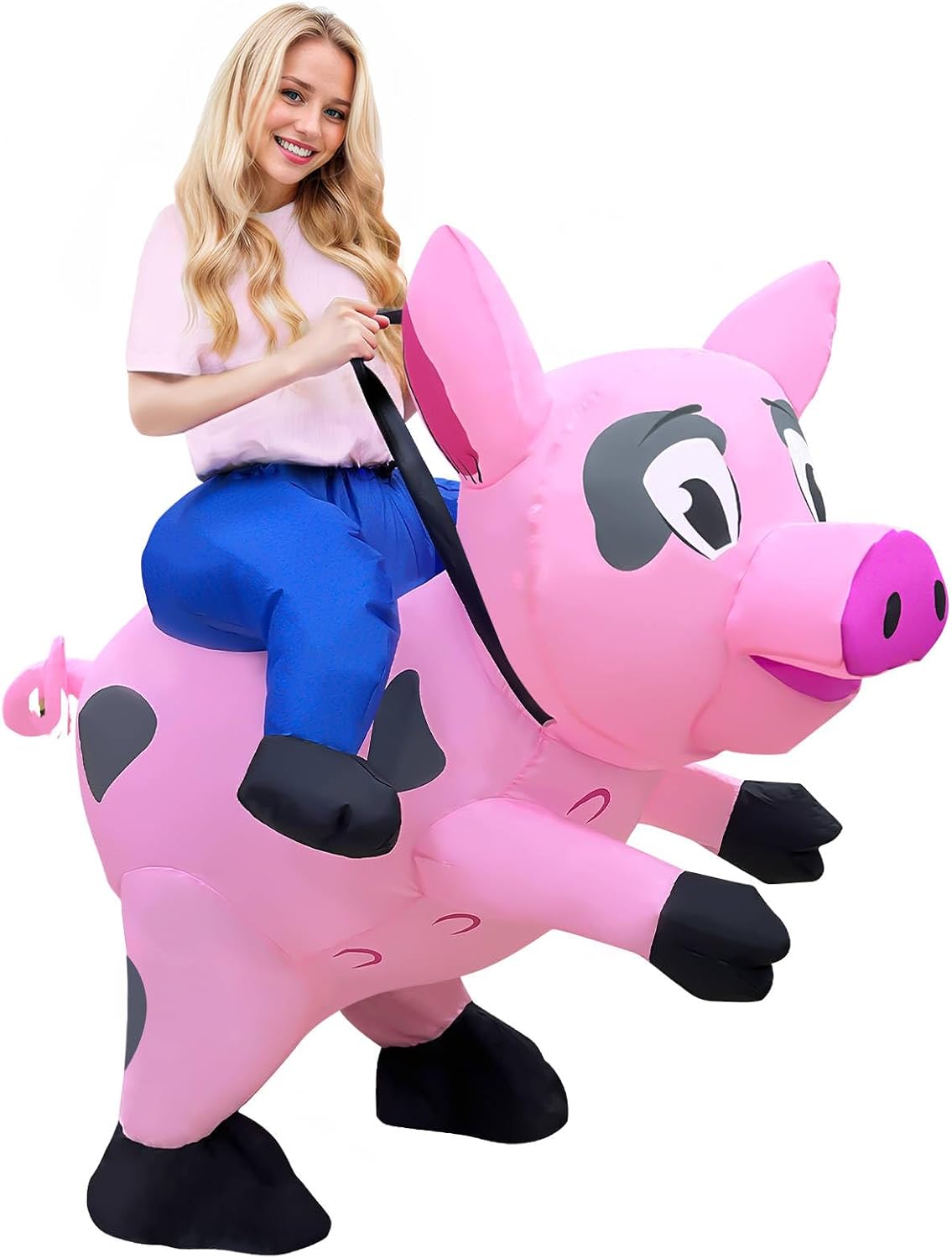 Legendary Halloween Inflatable Riding Pink Pigs — WeirdThingsToBuy weird find