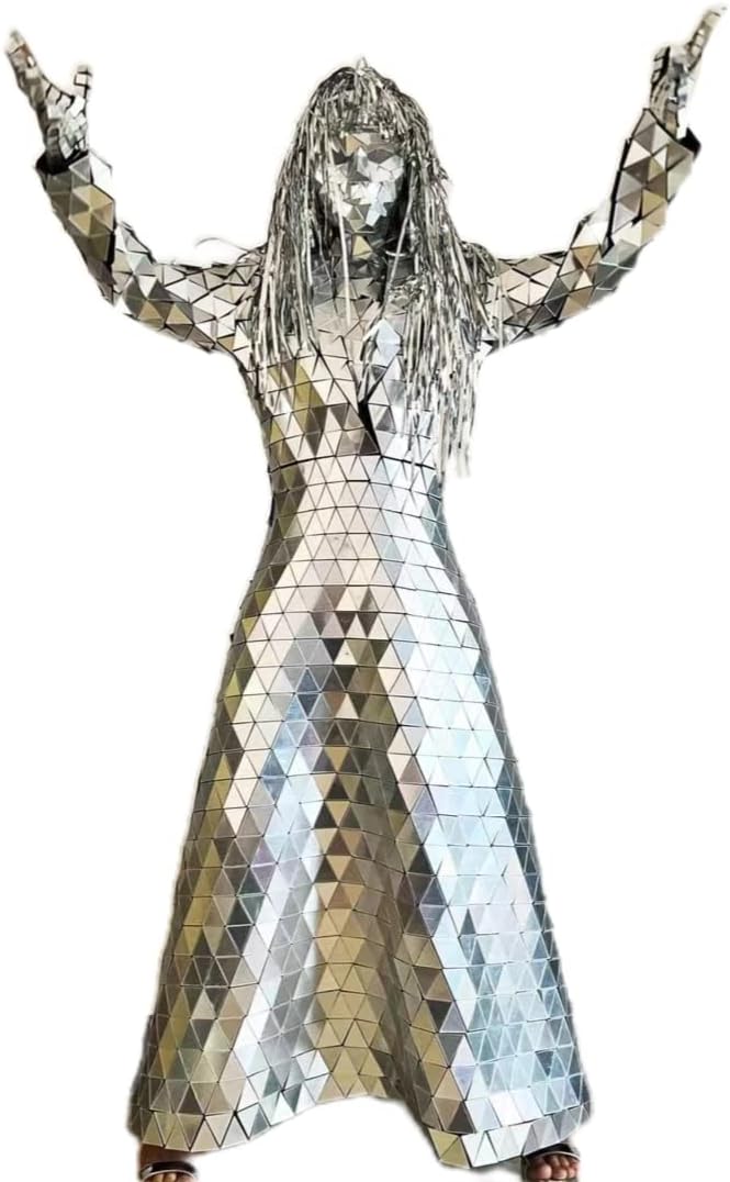 Legendary Hand Sewn Silver Mirror Women — WeirdThingsToBuy weird find