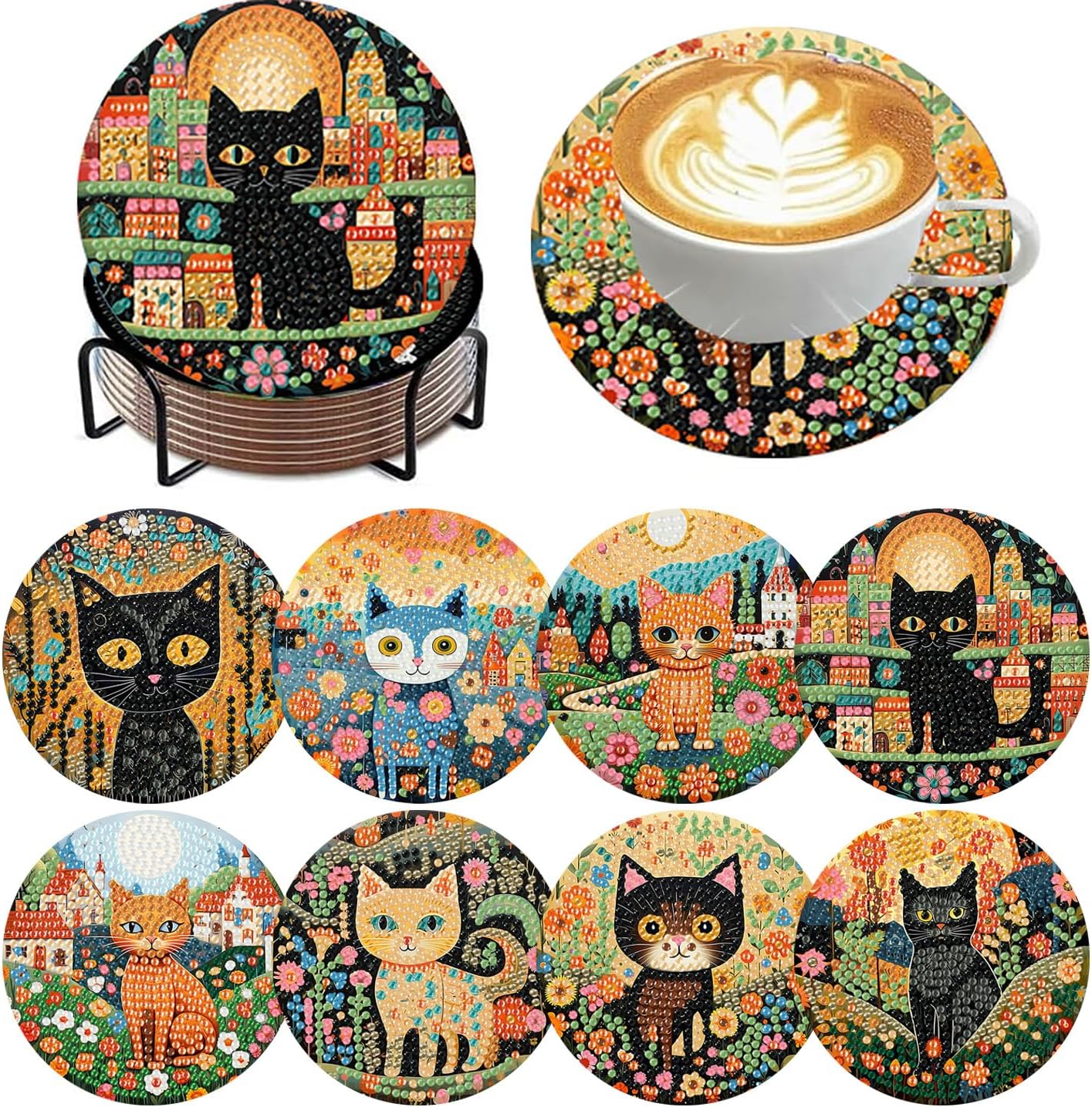 Legendary Ijbnhd 8 Diamond Art Coasters — WeirdThingsToBuy weird find