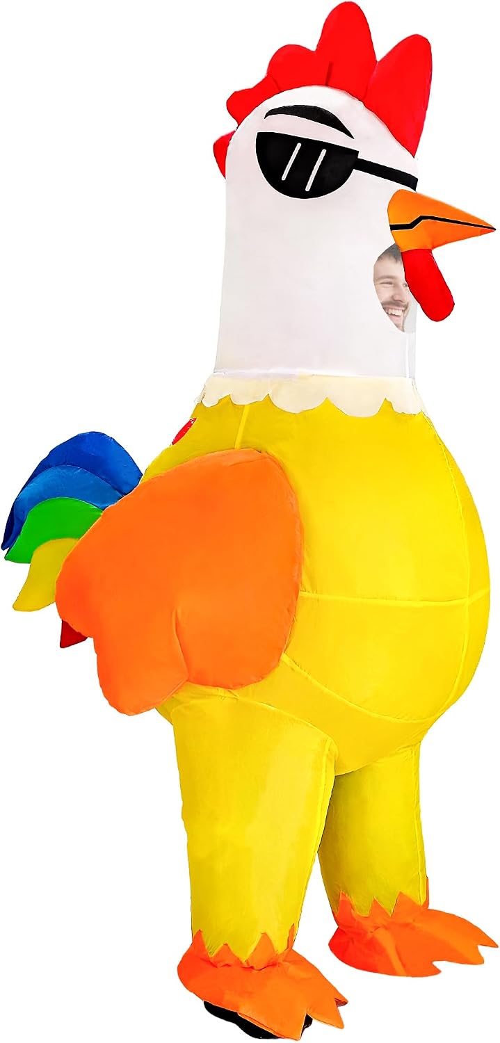 Legendary Inflatable Chicken Costume Blow up — WeirdThingsToBuy weird find