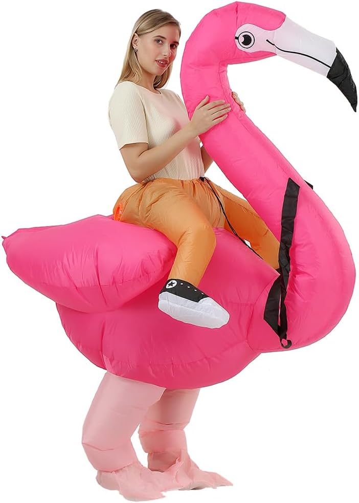 Legendary Inflatable Costume Flamingo Costume Adult — WeirdThingsToBuy weird find