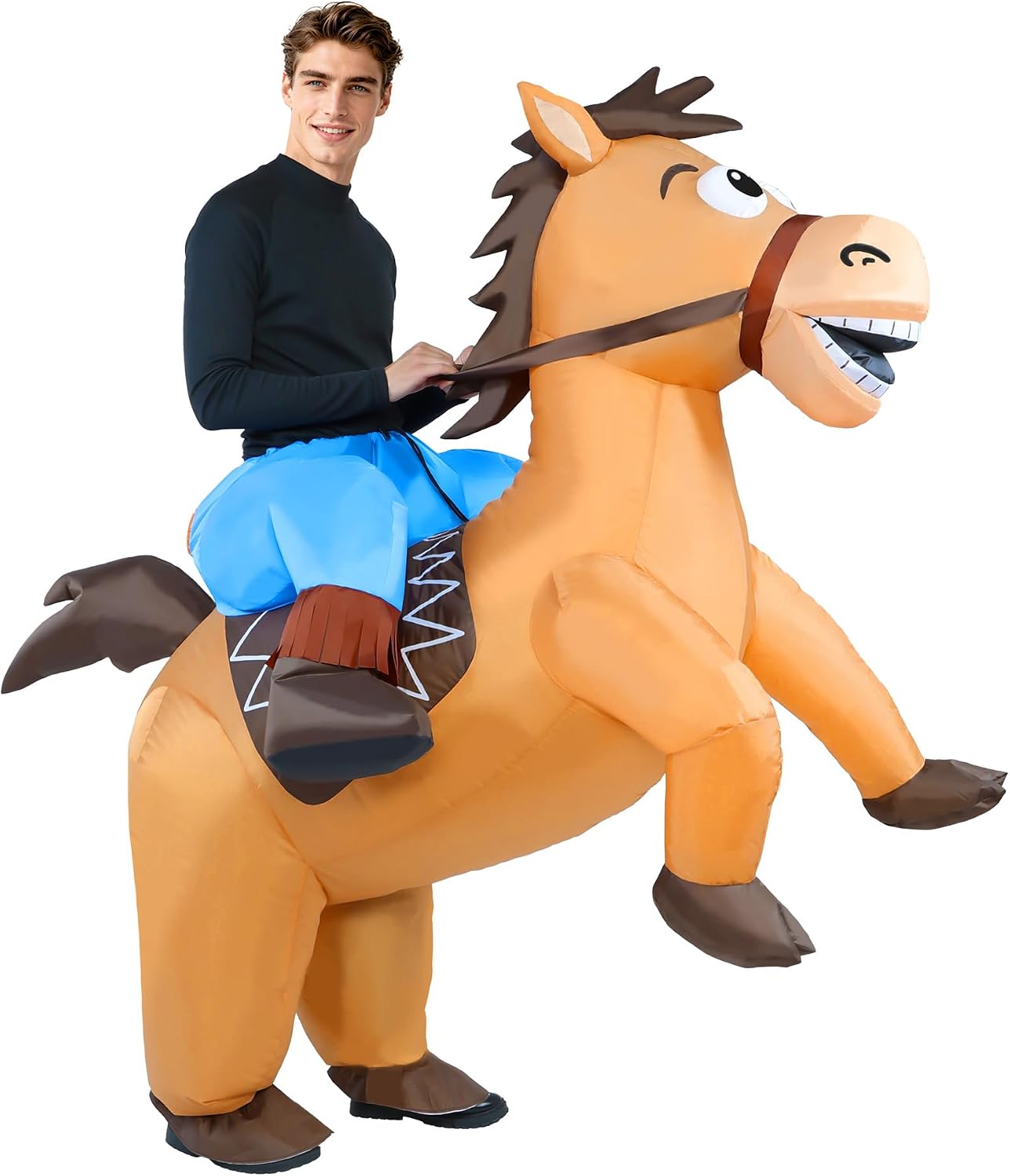 Legendary Inflatable Horse Costume Adult Cowboy — WeirdThingsToBuy weird find