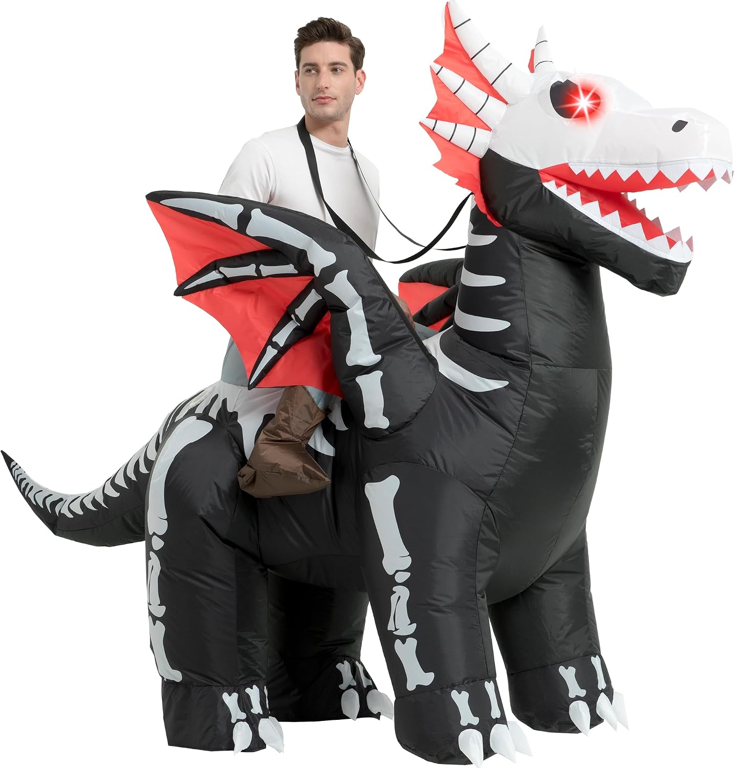 Legendary Inflatable Skeleton Dragon Costume Adult — WeirdThingsToBuy weird find