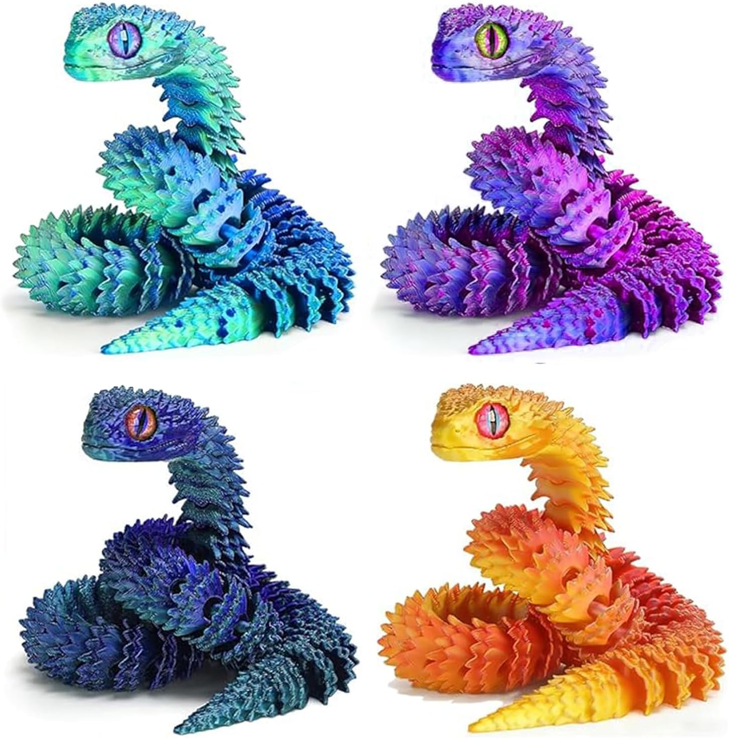 Legendary Ivrmtal 4pcs 3d Printed Snake — WeirdThingsToBuy weird find
