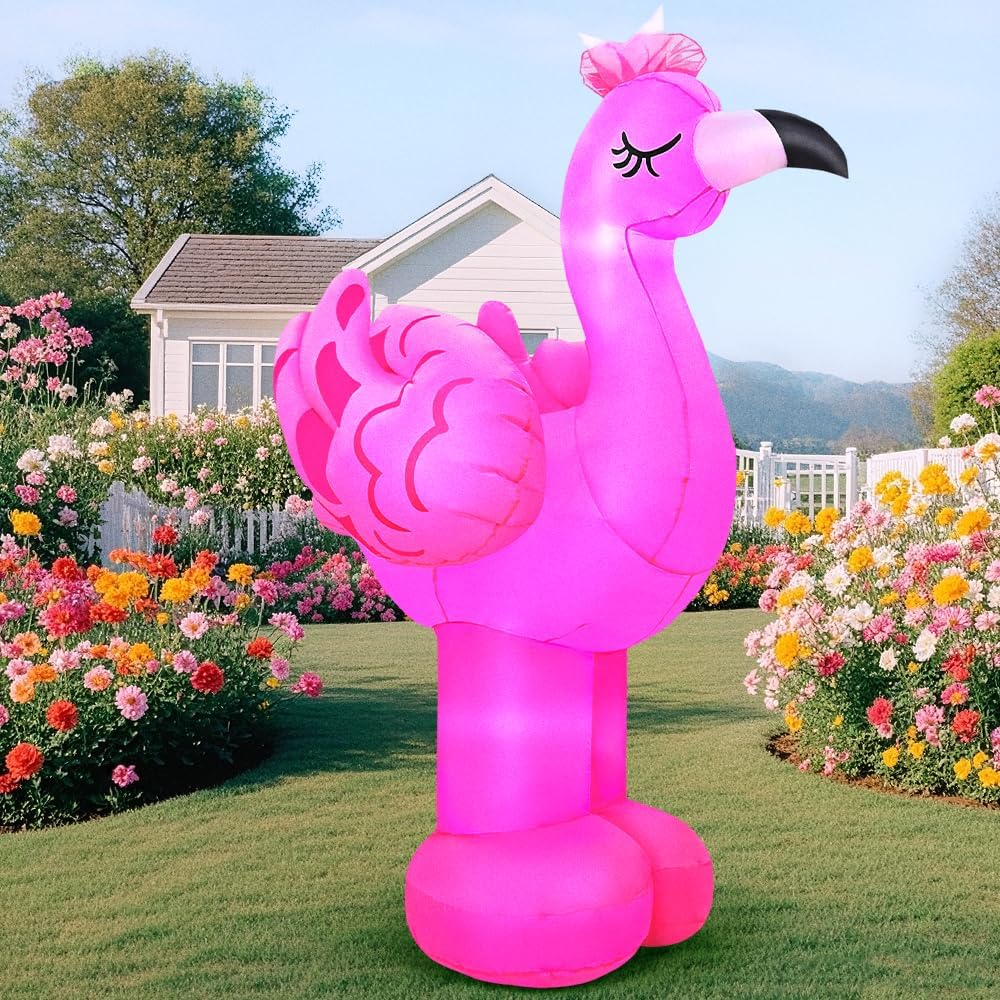 Legendary Kooy 6ft Easter Inflatable Flamingo — WeirdThingsToBuy weird find