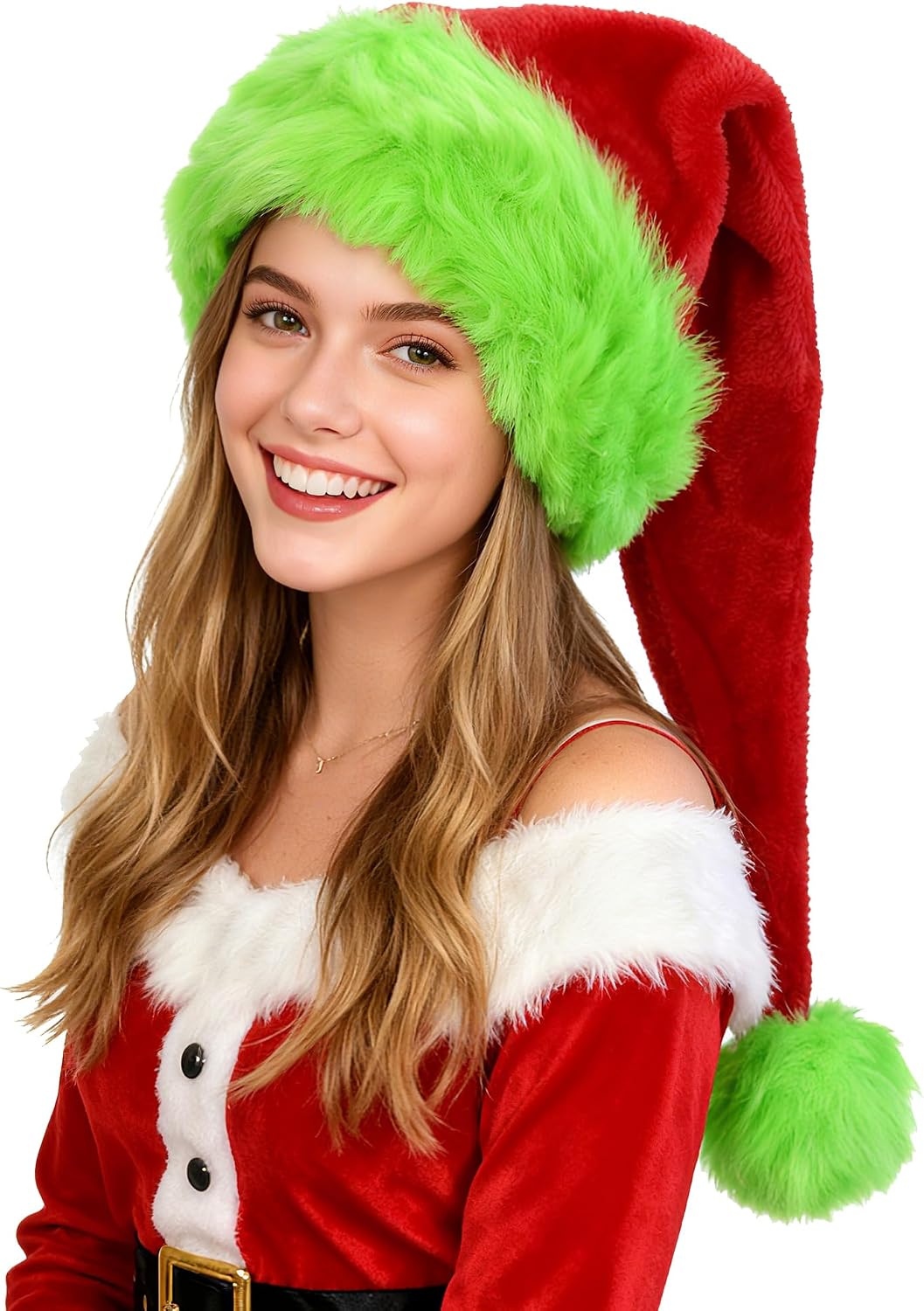 Legendary Long Red Santa Hat Green — WeirdThingsToBuy weird find