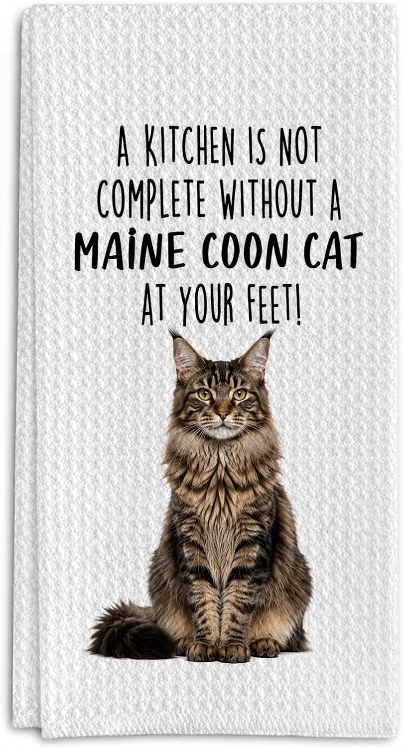 Legendary Maine Coon Cat Kitchen Towels — WeirdThingsToBuy weird find