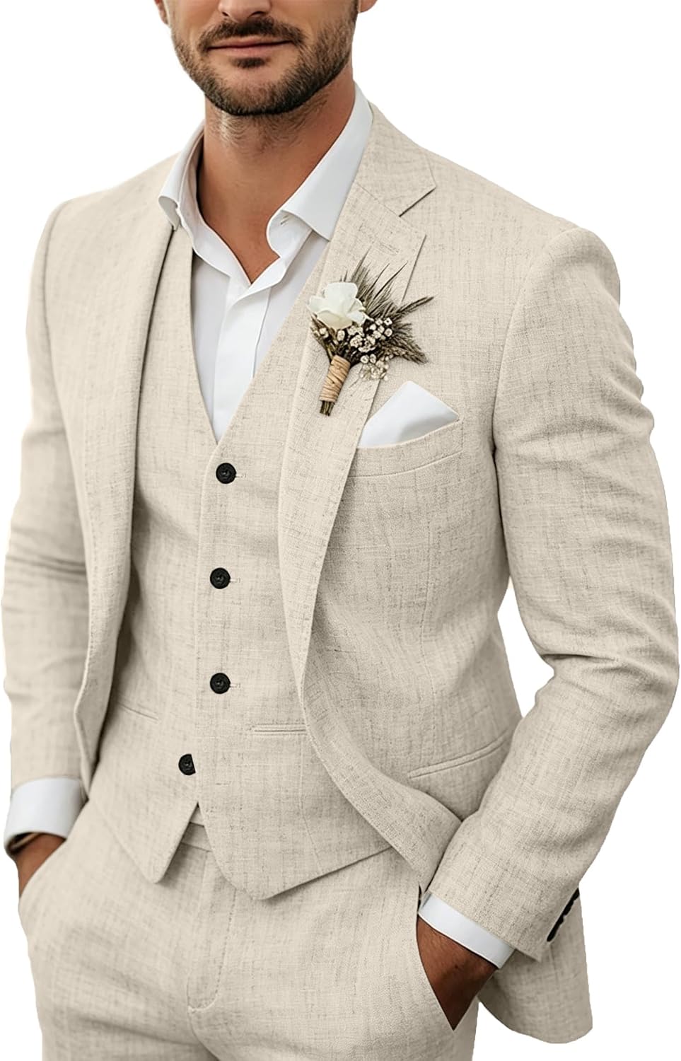 Legendary Men's 3 Linen Suits Casual — WeirdThingsToBuy weird find